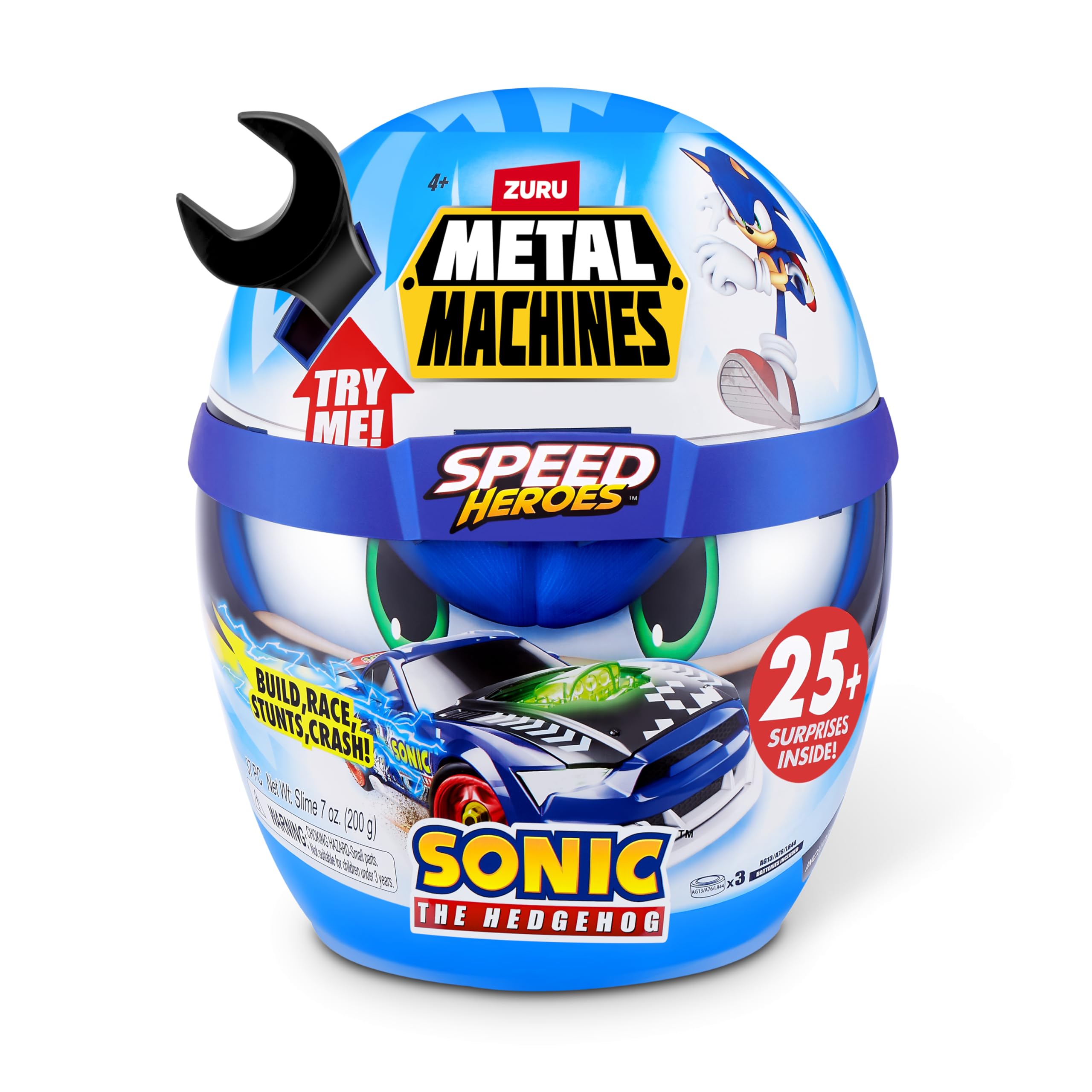 Metal Machines Speed Heroes by ZURU - Build & Race Sonic the Hedgehog Car (Model 67128)