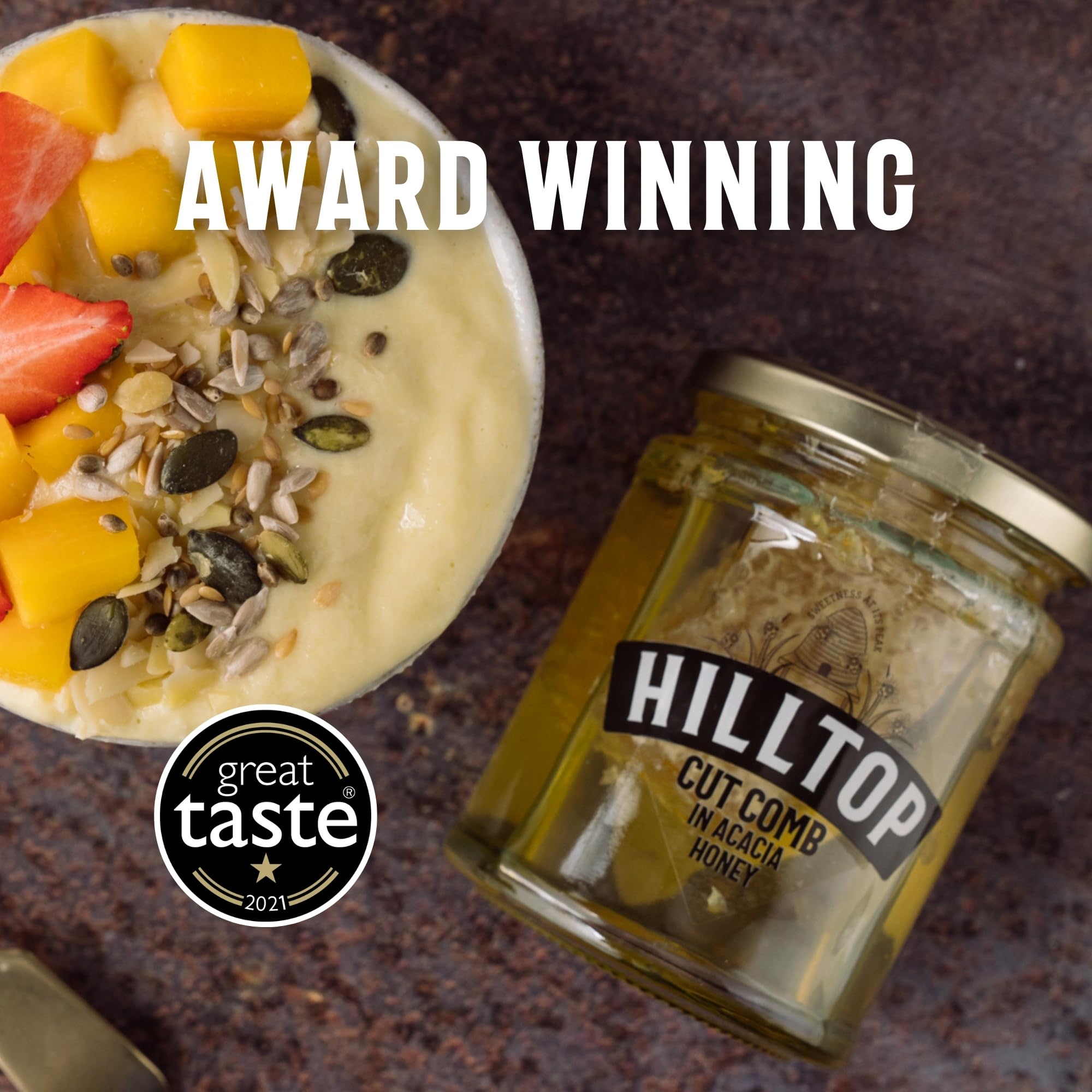 Hilltop Honey - Cut Comb in Acacia Honey 340g 8