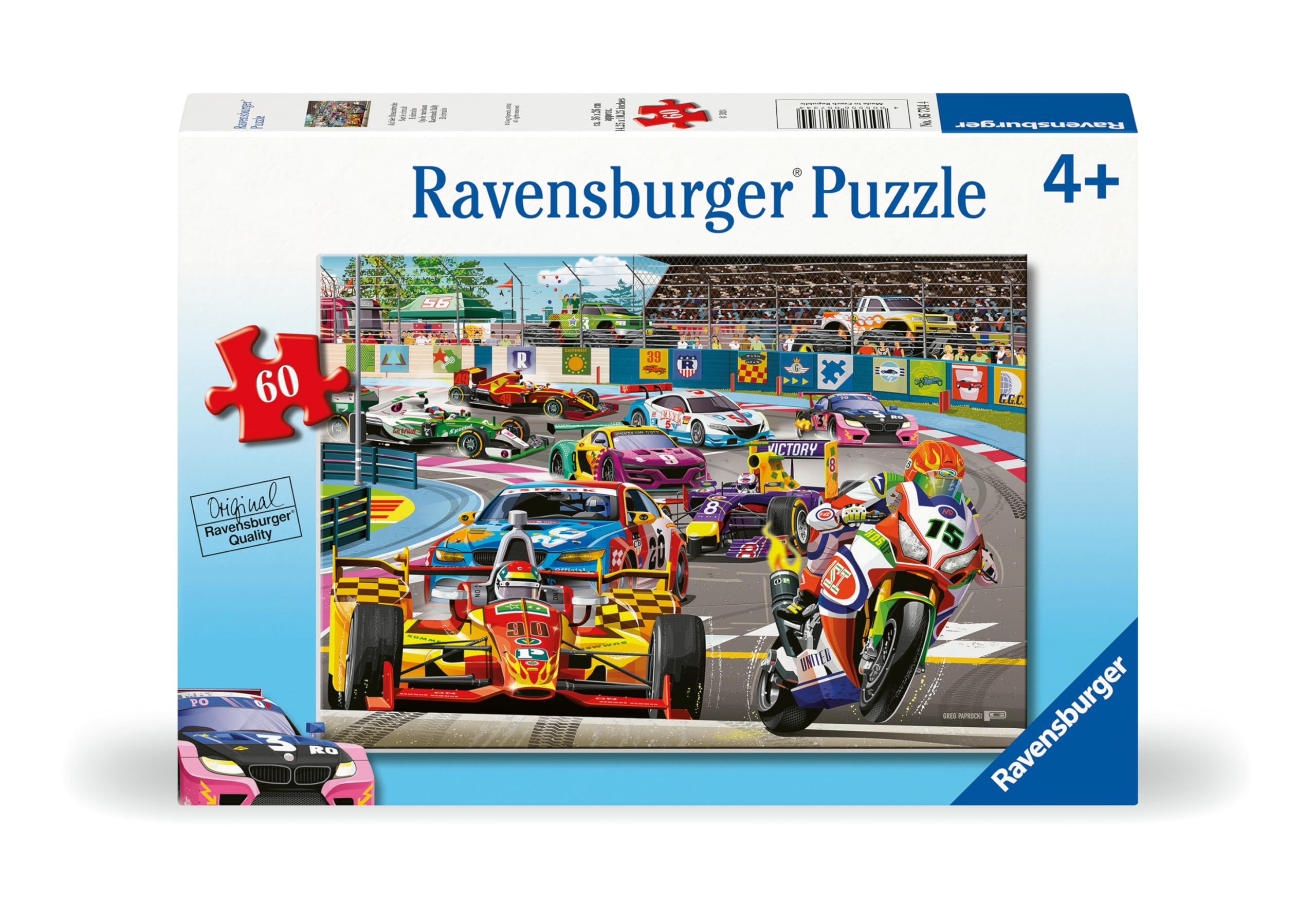 Ravensburger Racetrack Rally 60-Piece Jigsaw Puzzle for Kids 4 Years and Up
