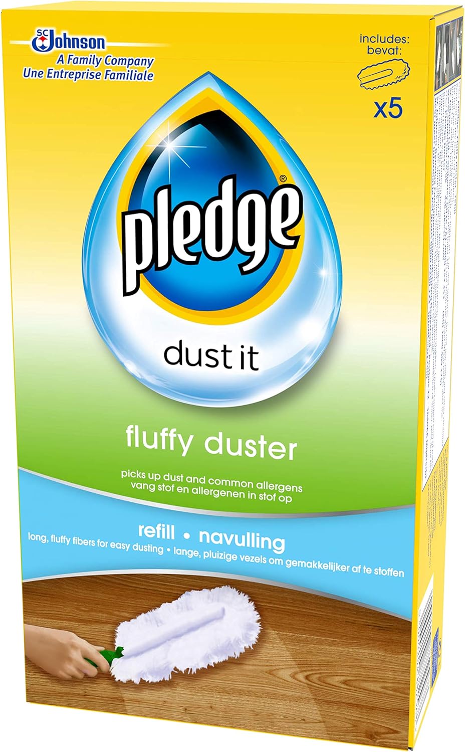 Pledge - Fluffy Duster Refills for Effective Dusting, Pack of 20 (4x5) 4