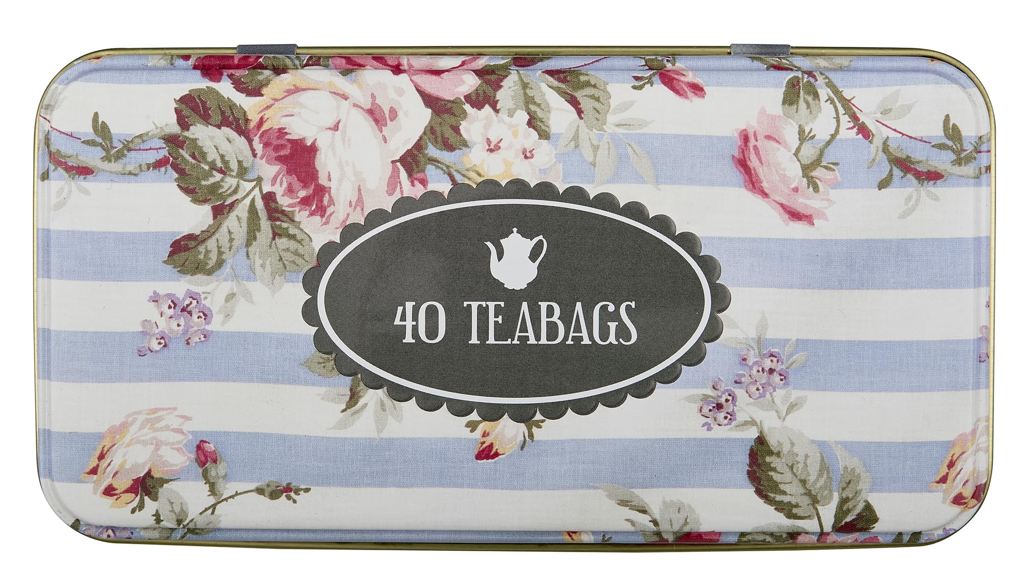 New English Teas Vintage Floral Tea Tin with 40 Earl Grey Teabags 3