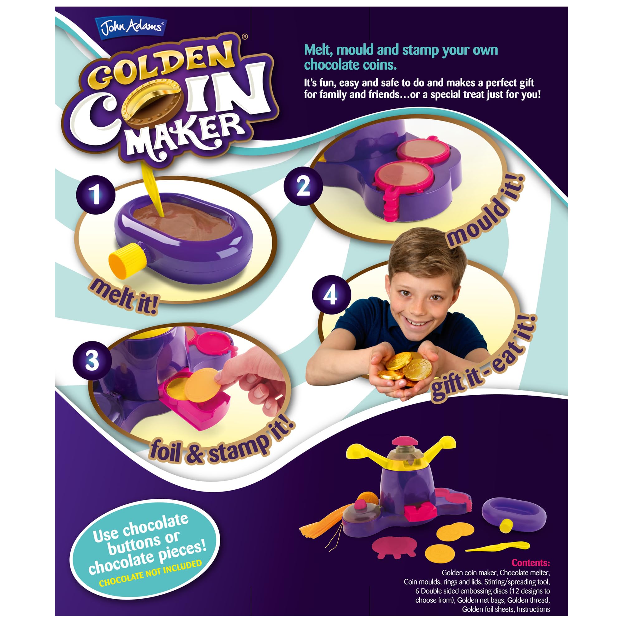Golden Coin Maker by John Adams - Chocolate Craft Kit for Kids 6+ 12