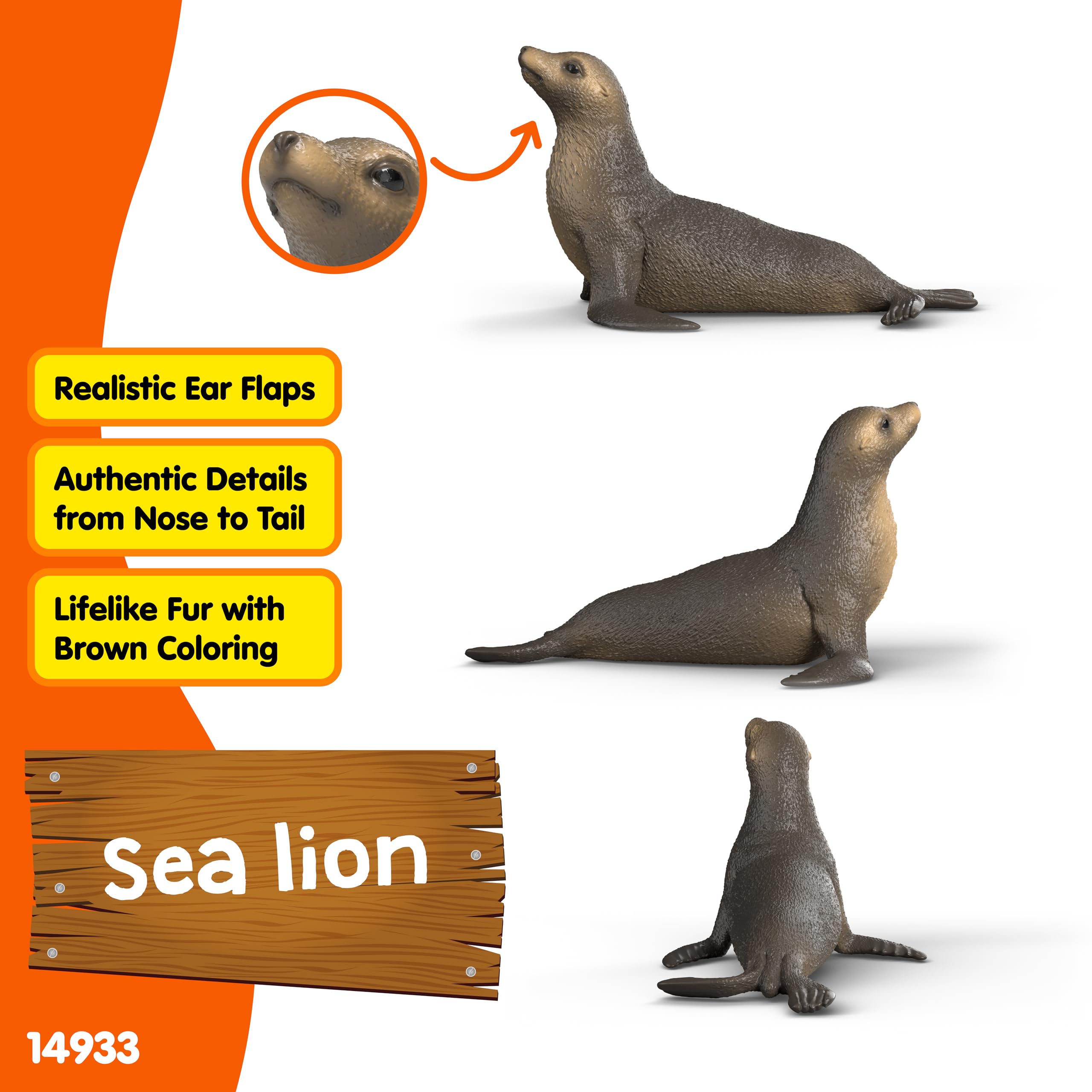 Schleich WILD LIFE Sea lion Figure 14933 | Ages 3+ | Plastic 2