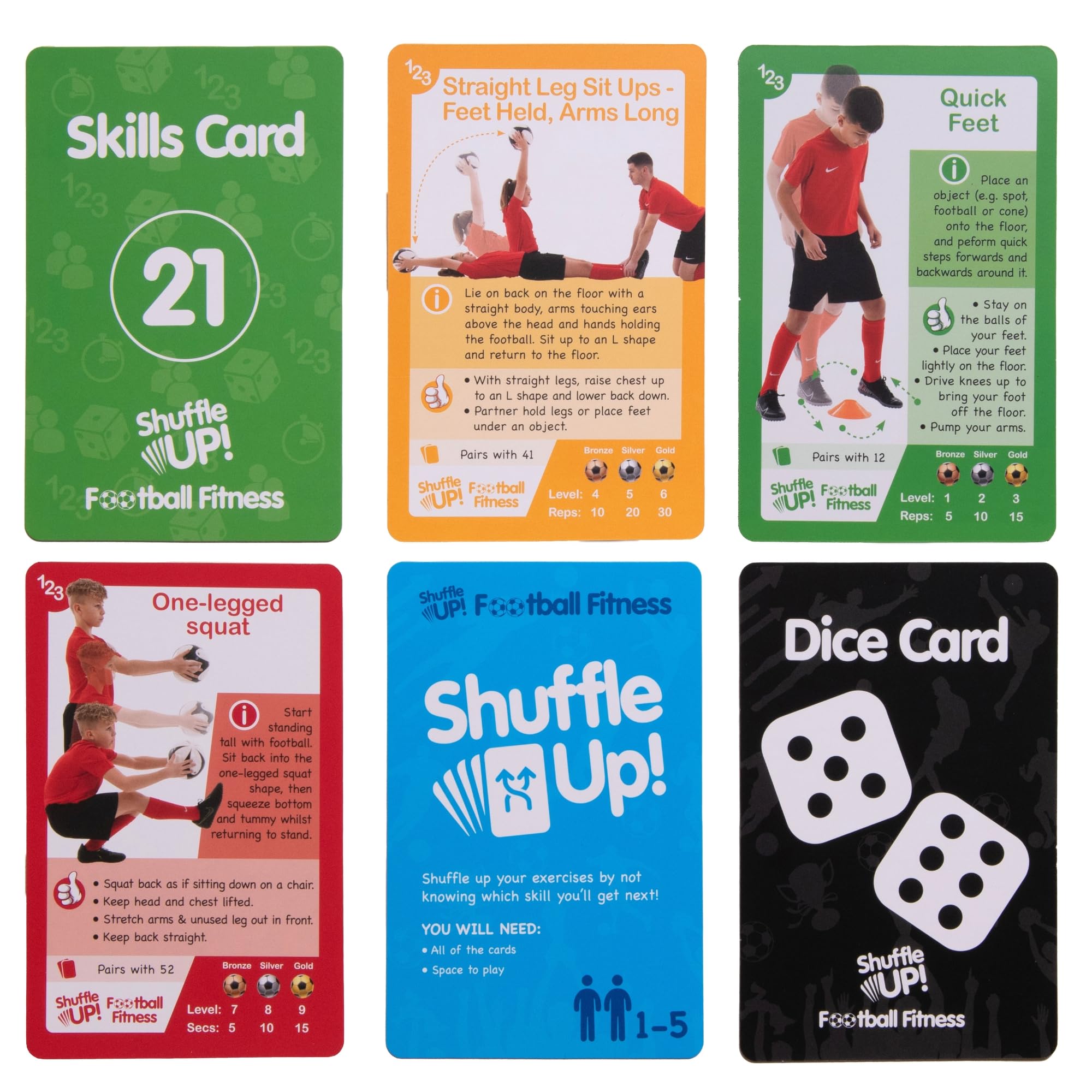 Shuffle Up Football Games - Family Card Game with 70+ Fun & Active Fitness Challenges 7