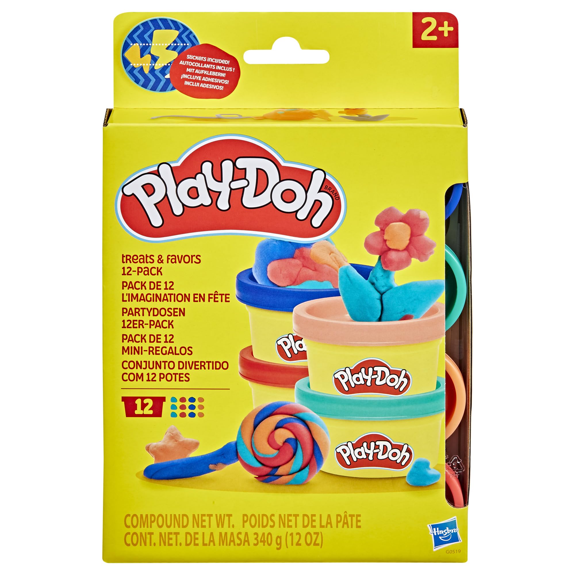 Play-Doh Treats & Favors 12-Pack - Non-Toxic Mini Dough Cans for Kids Ages 2+ 4