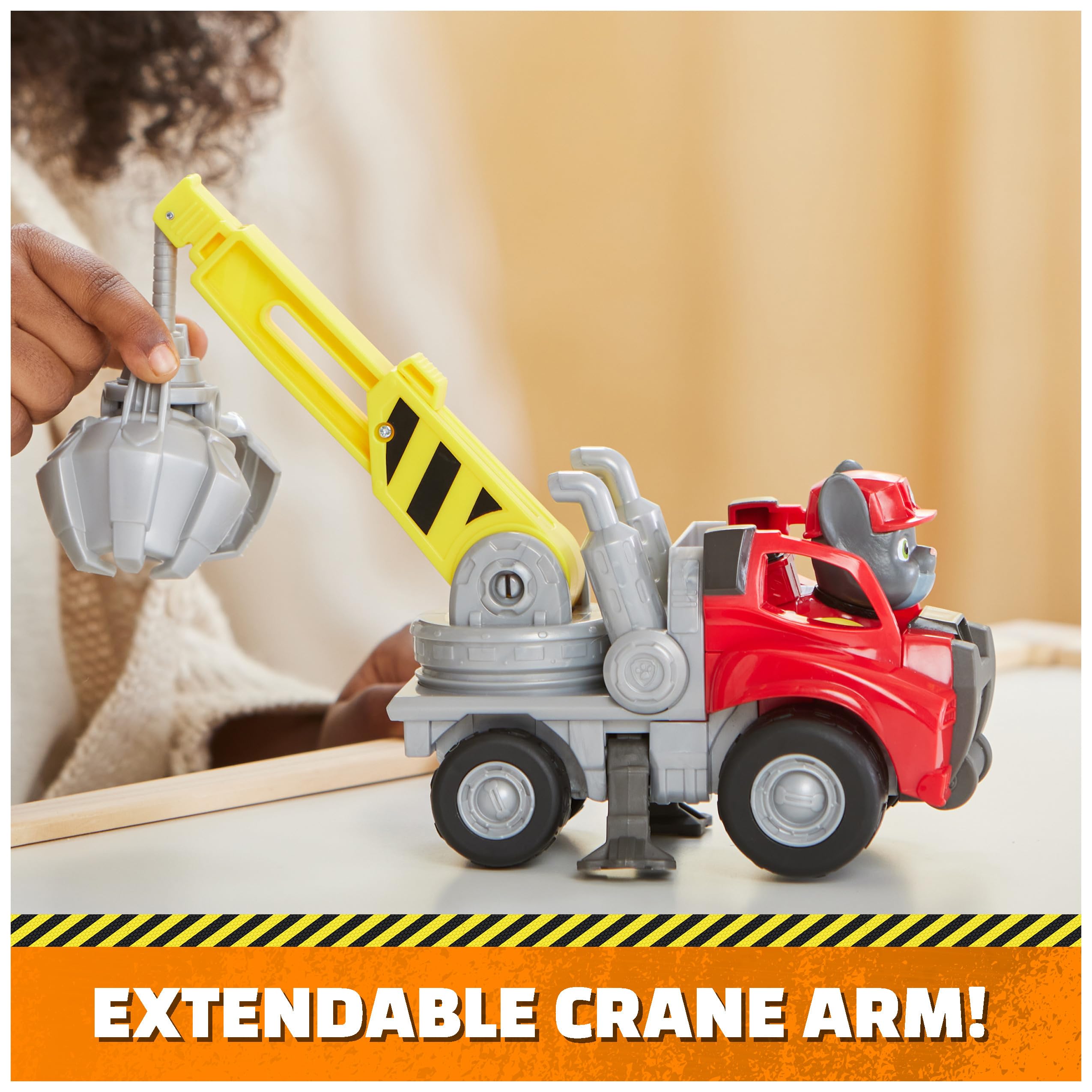 Rubble & Crew Charger’s Crane Grabber Toy Truck with Action Figure | Ages 3+ | Multicolor 5
