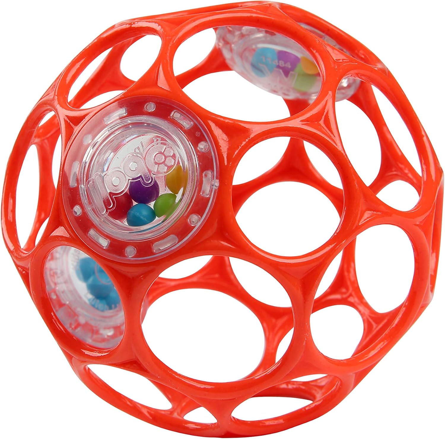 Bright Starts Oball Easy-Grasp Rattle - BPA-Free Infant Toy for Newborns