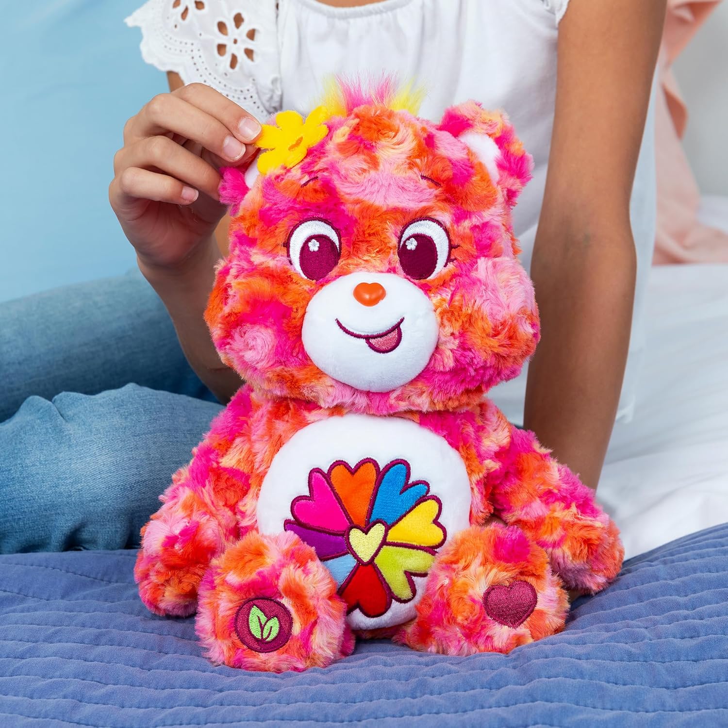 Flower Power Bear - 35cm Care Bears Plush Toy for Kids 8