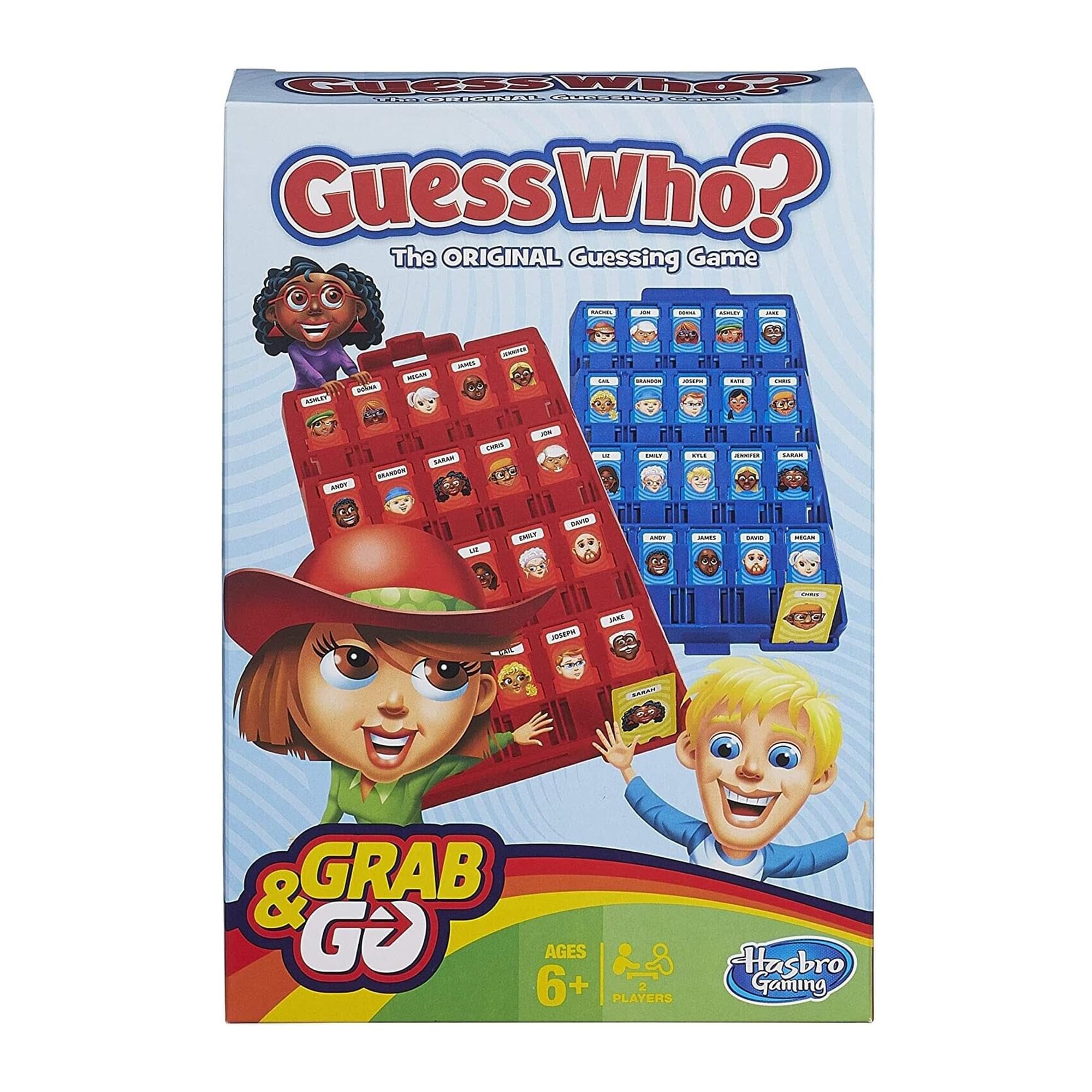 Hasbro Gaming Grab and Go Guess Who? Travel Game | 2 Players | Ages 6+ | Compact