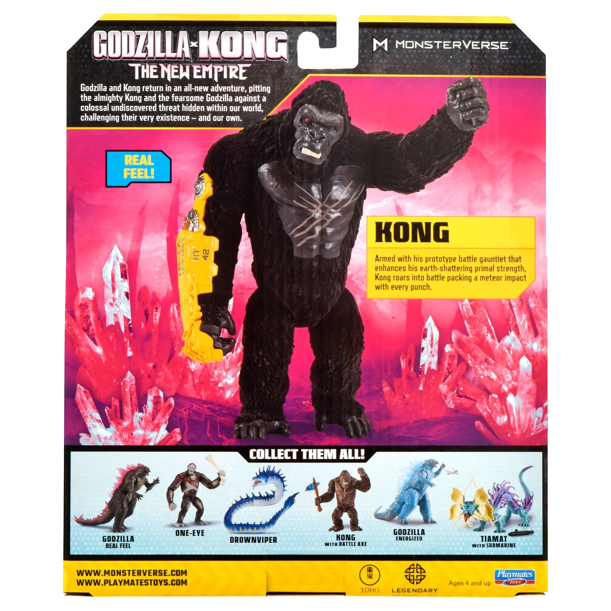 MonsterVerse Godzilla x Kong Real Feel Kong Action Figure | 6-Inch Scale | Ages 4+ 6