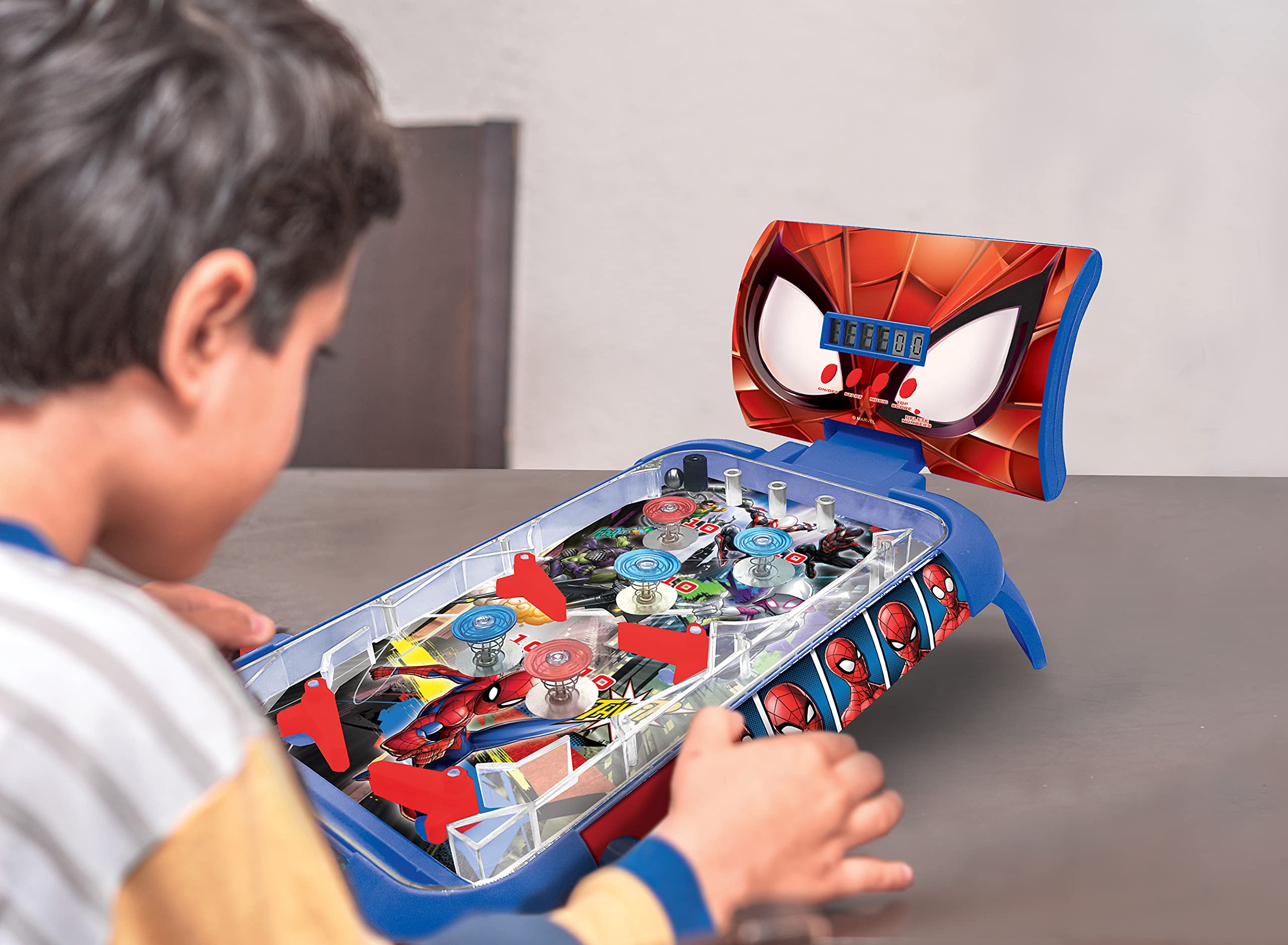 Lexibook Spider-Man Electronic Table Pinball Machine - Action Game with LCD Display, Lights & Sound - Ages 5+ 5