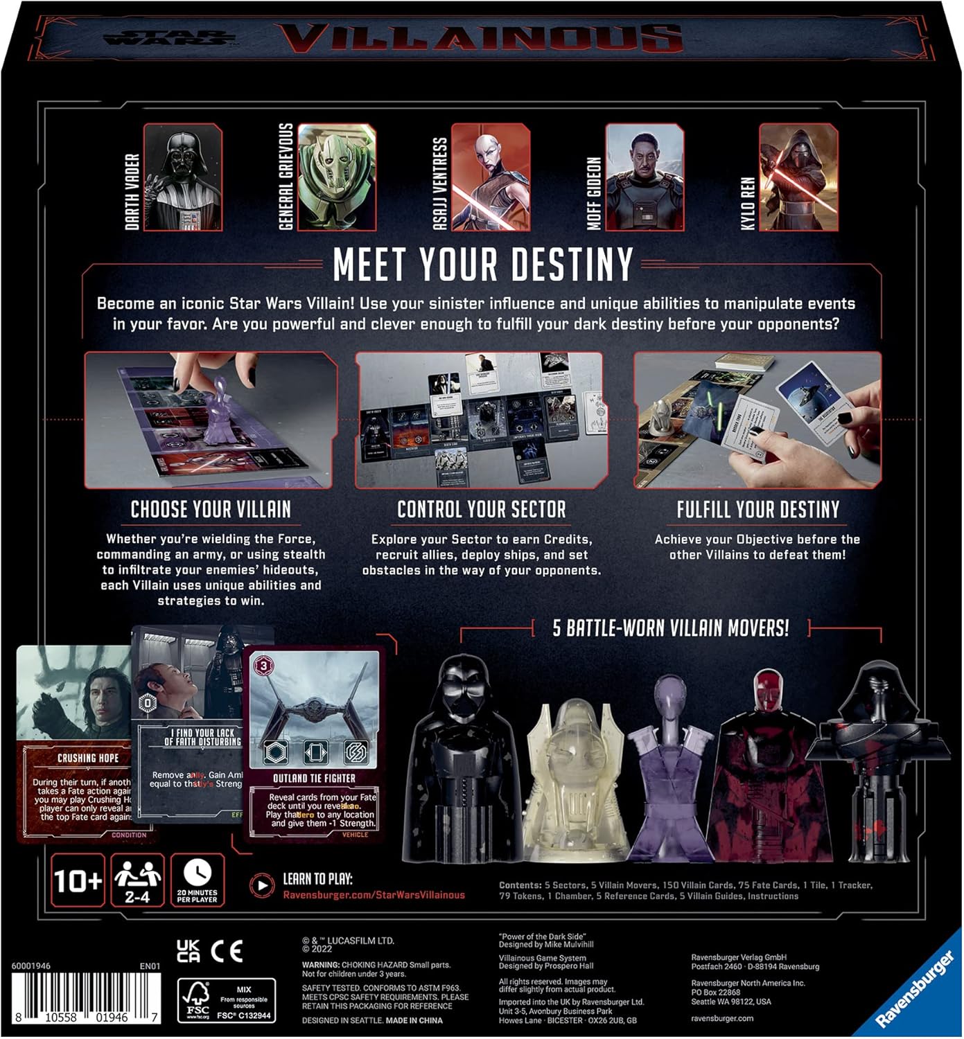 Ravensburger Star Wars Villainous: Power of the Dark Side – Darth Vader Expansion 6
