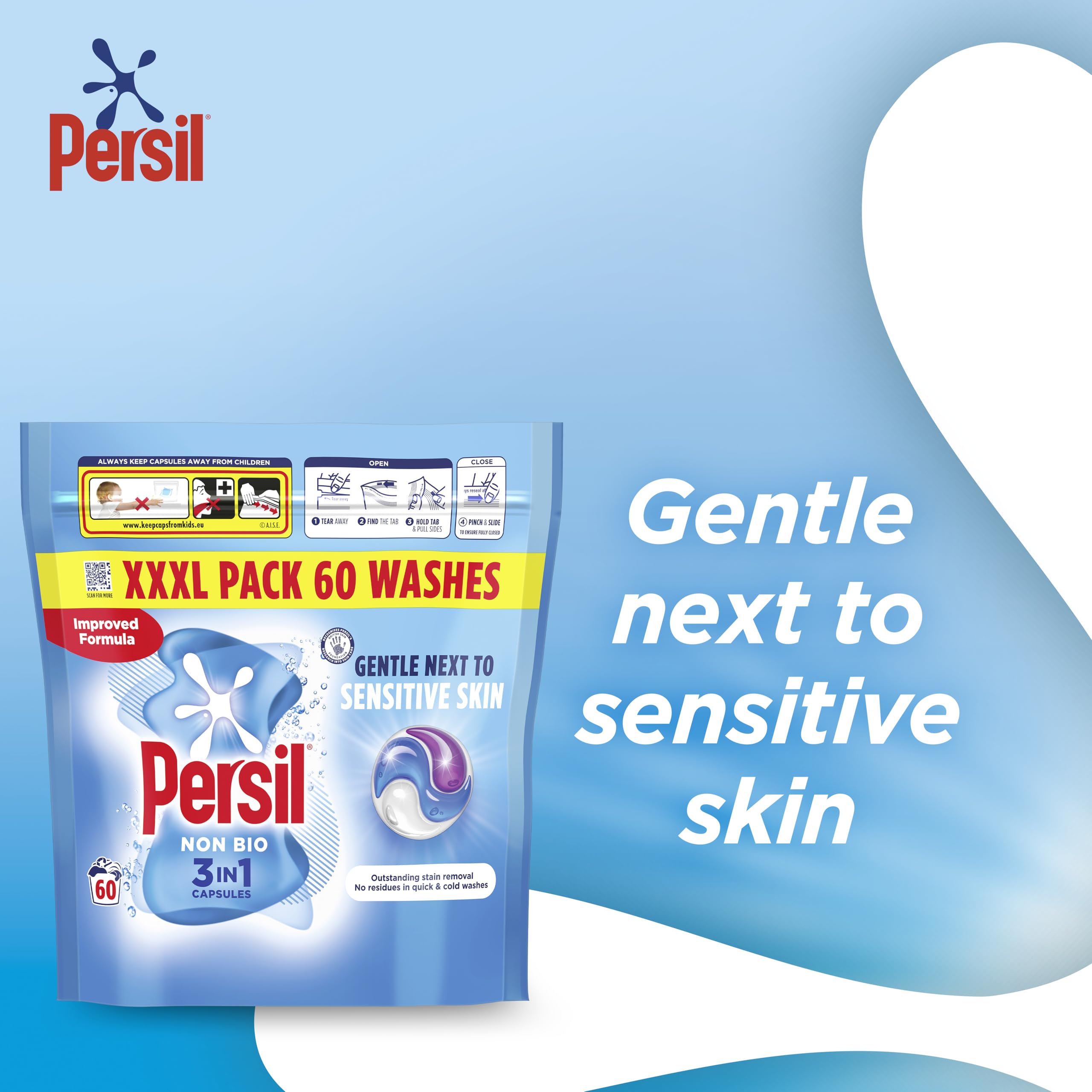 Persil - Non Bio 3 in 1 Washing Capsules Laundry Detergent 6