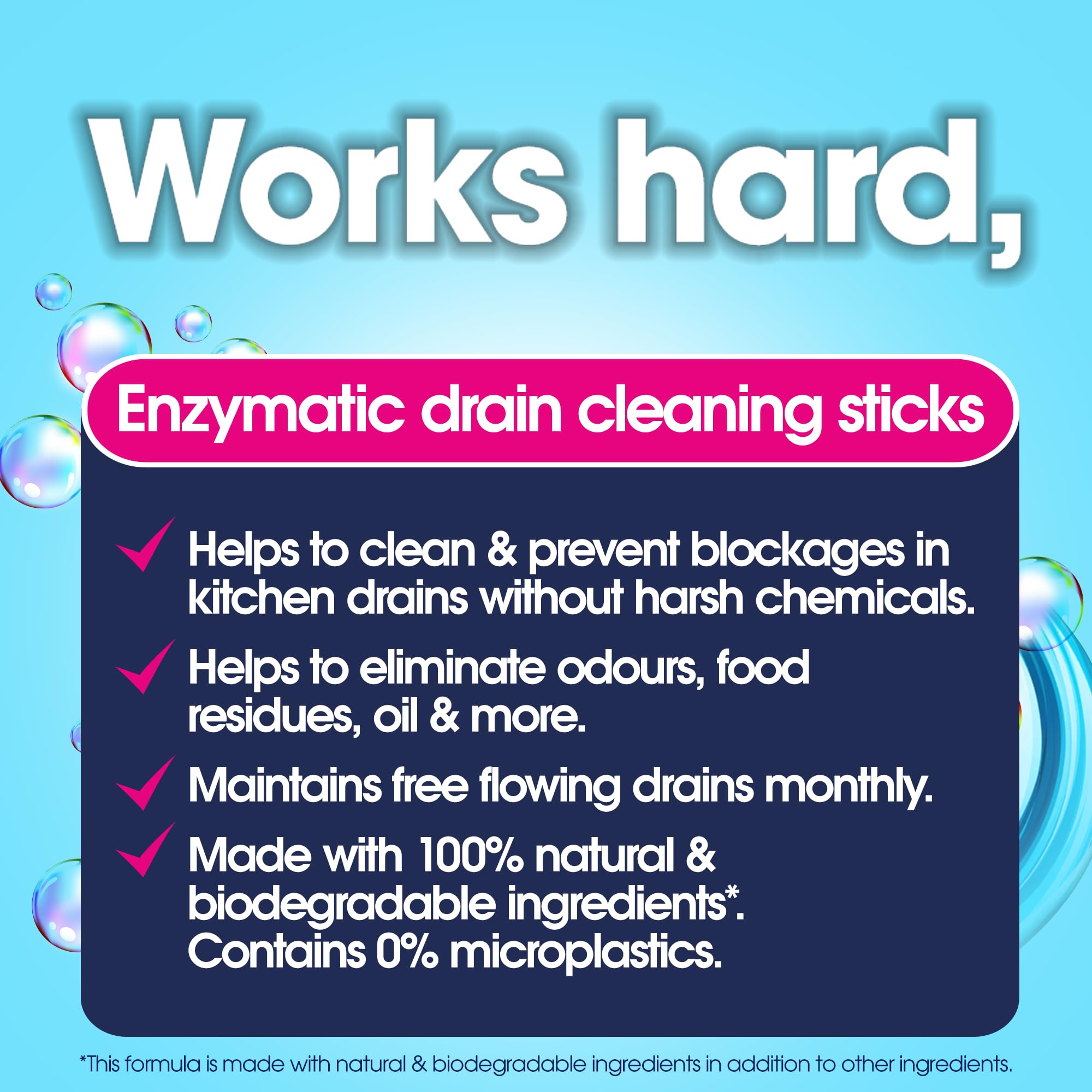 Ecozone Enzymatic Drain Sticks - Pack of 12 for Natural Drain Maintenance 8