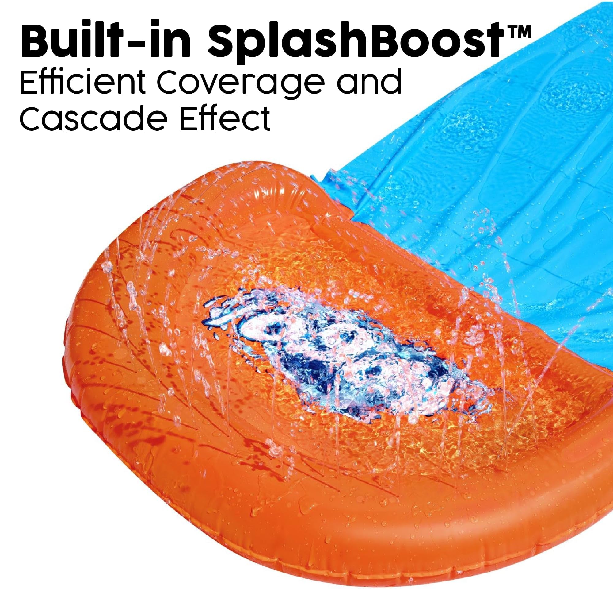 Bestway H20GO Single Water Slide - 4.88m Inflatable Slip and Slide with Built-In Sprinklers for Kids 3+ 8