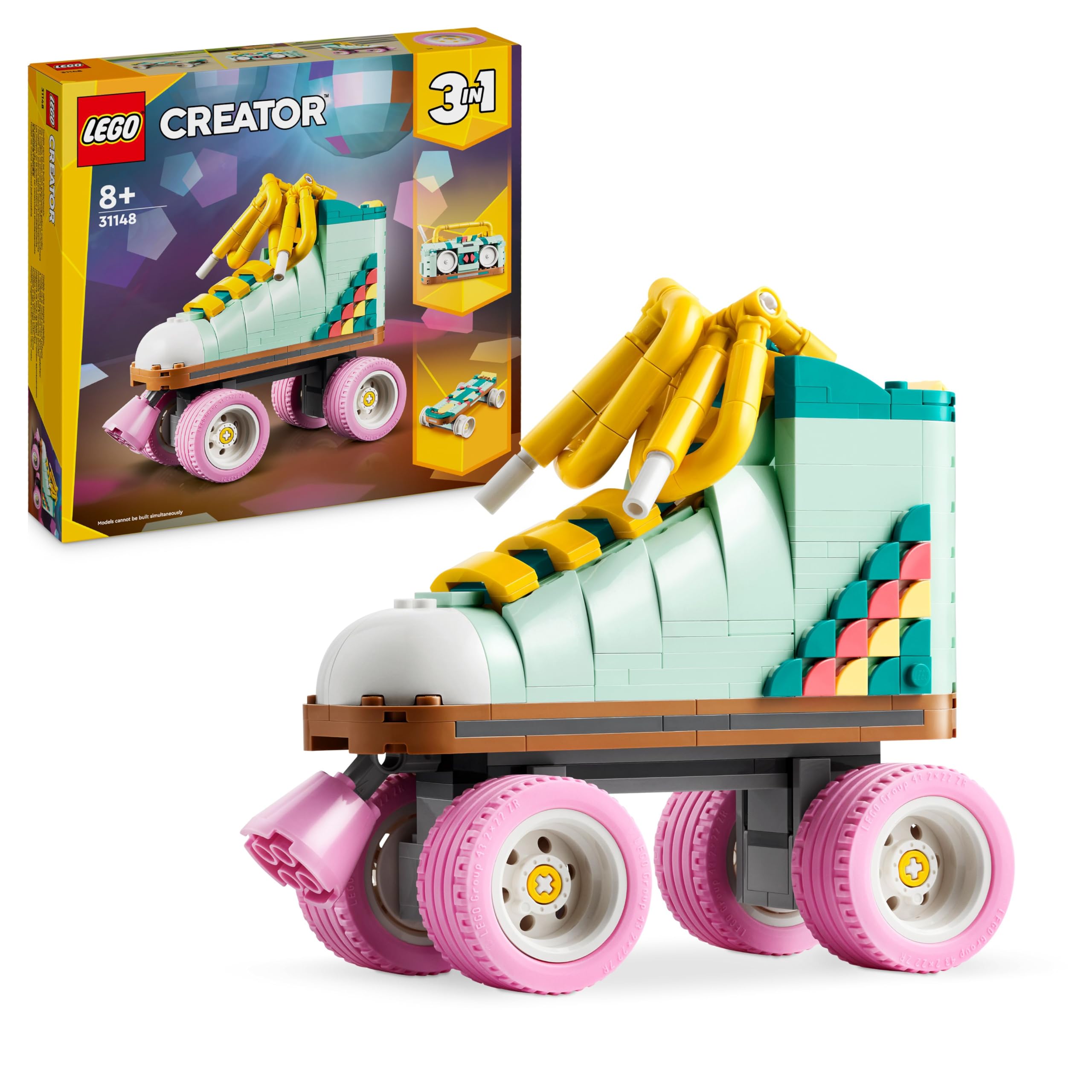 LEGO Creator 3in1 Retro Roller Skate 31148 Building Set | Ages 8+ | 3 Models in 1 1