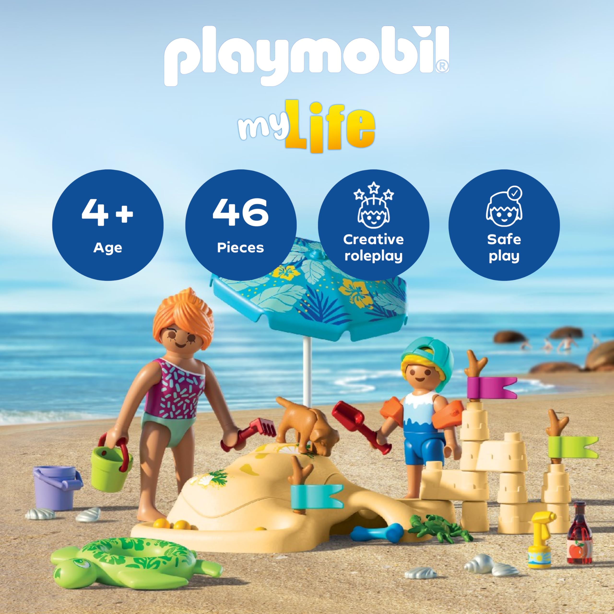 Playmobil Vacation on the Beach Set 71906 | Ages 4+ | Encourages Creativity & Role Play 2