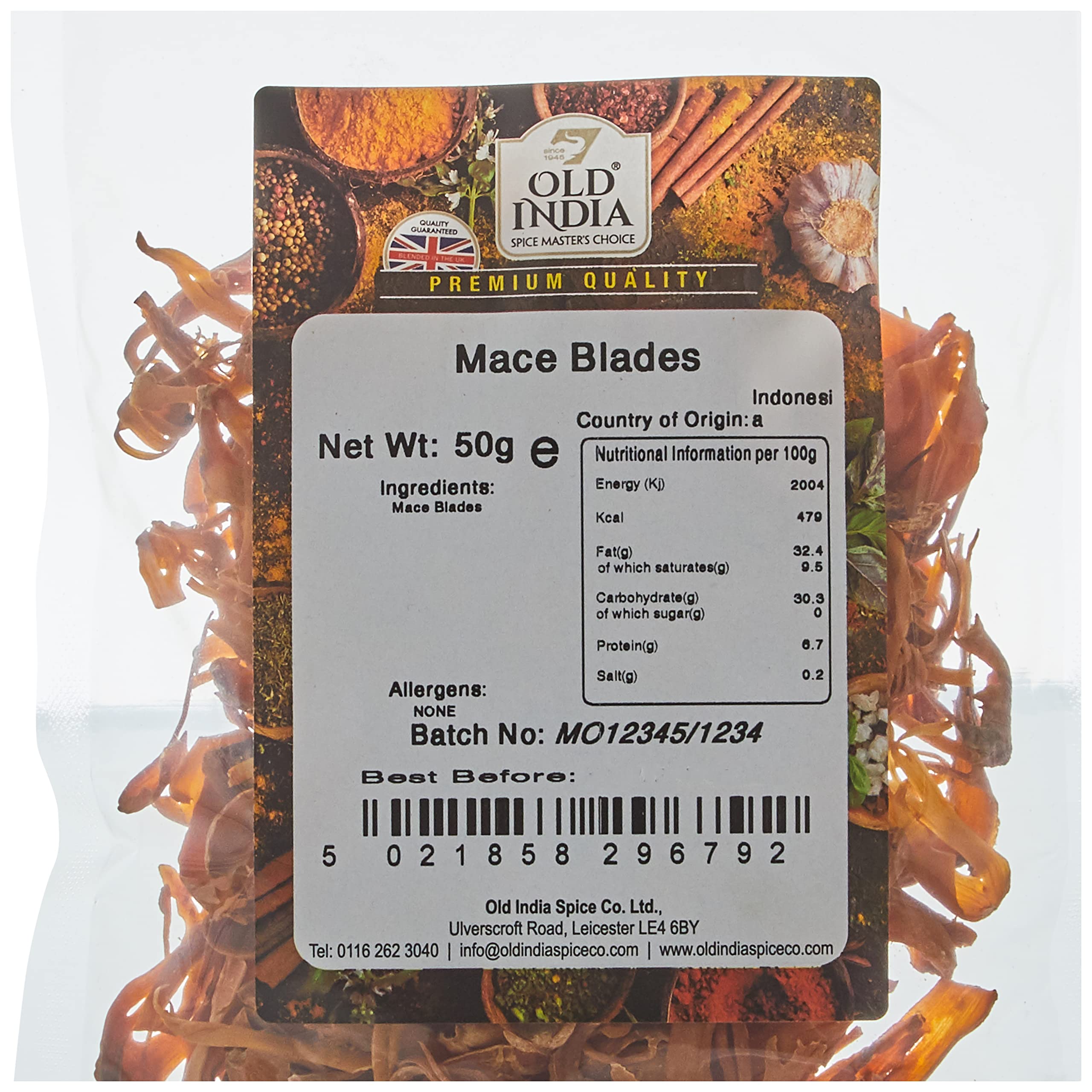 Old India Mace Blades - 100% Natural Whole Spice | 50g Pack