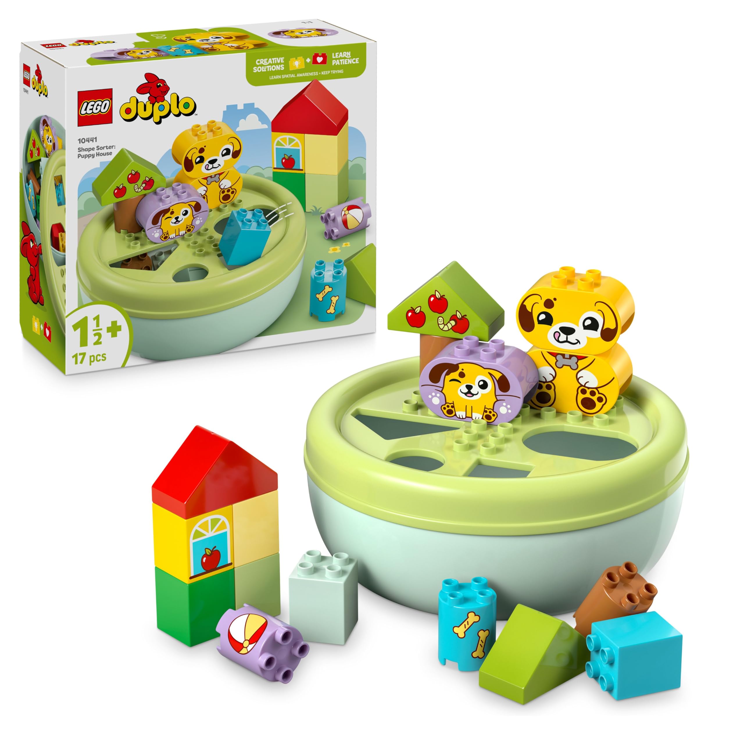 LEGO DUPLO Shape Sorter: Puppy House - Educational Building Toy for Toddlers 18+ Months