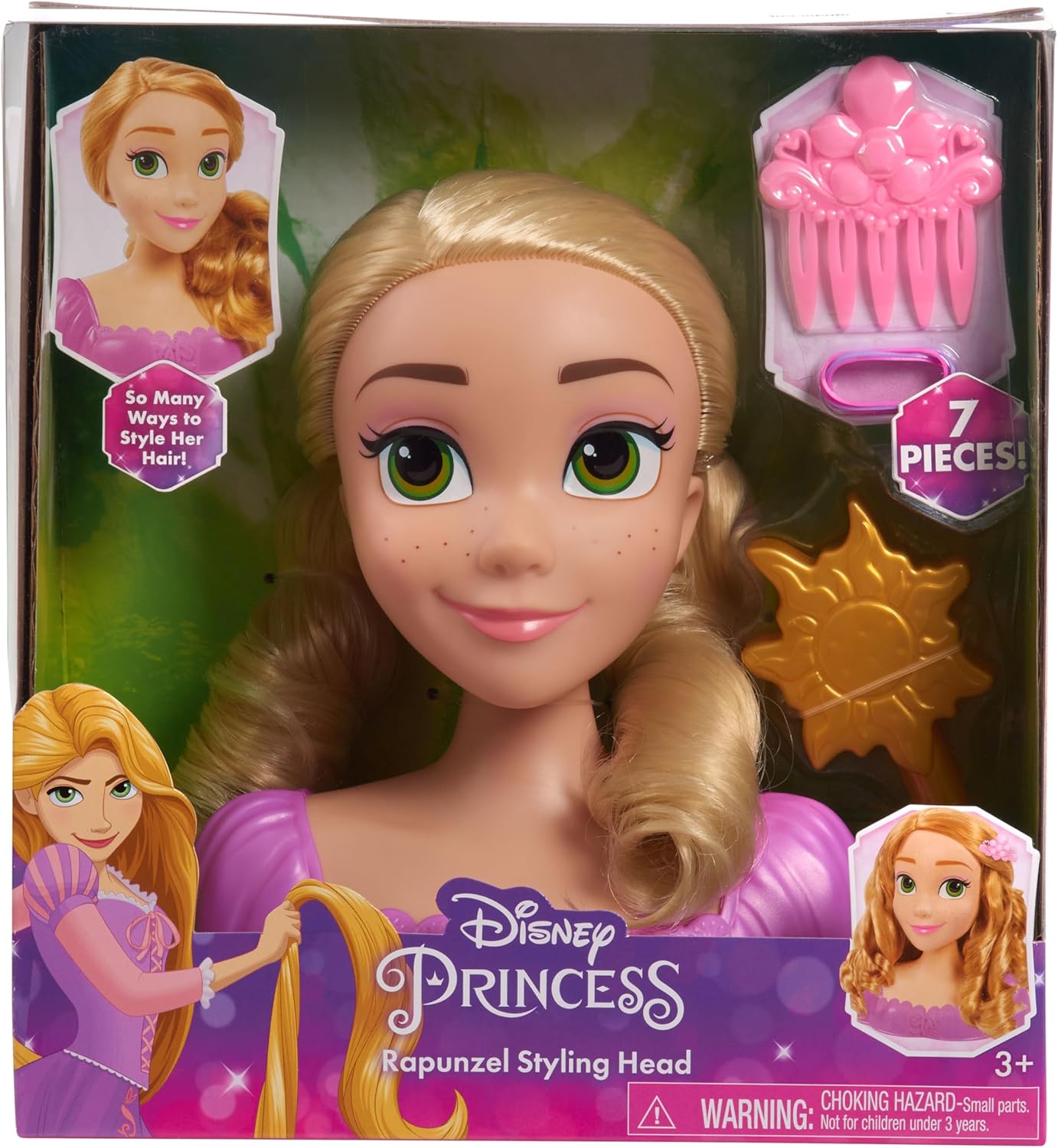 Disney Princess Rapunzel 20 cm Hairdressing Head with 7-Piece Accessory Set 6