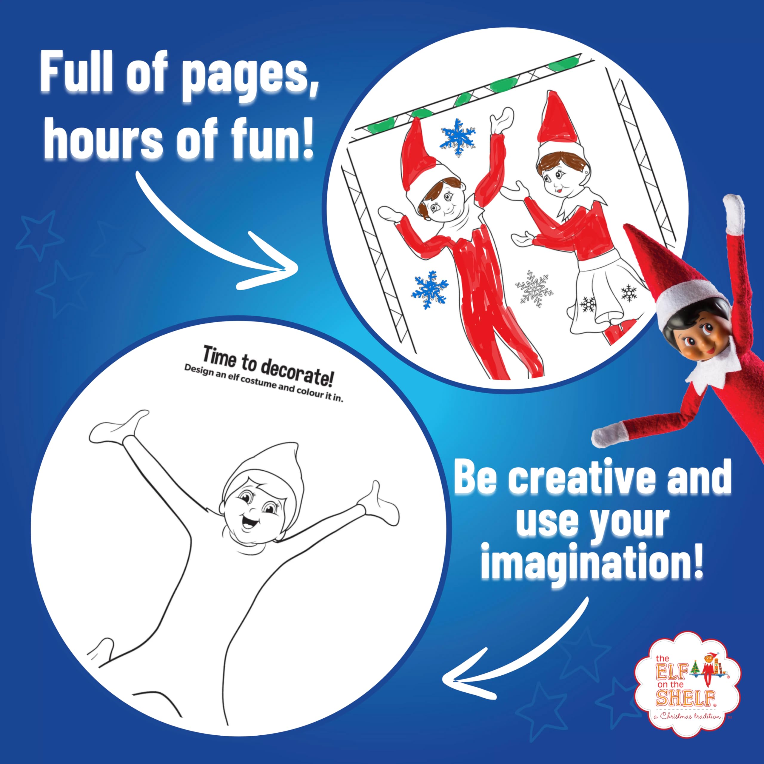 Elf on the Shelf Jumbo Colouring Book - 160 Pages of Christmas Activities for Kids 7
