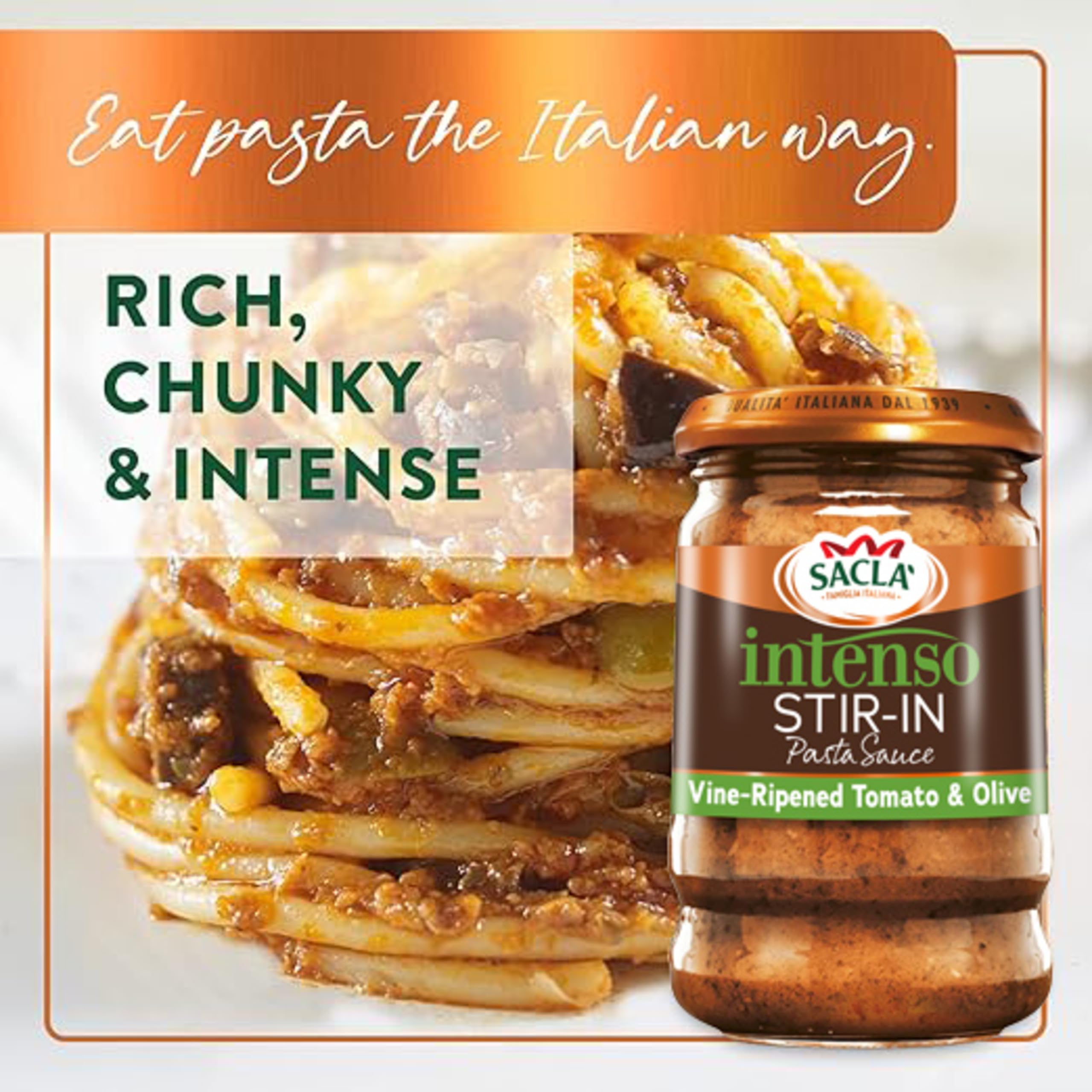Saclà Intenso Pasta Sauce - Sweet Tomato and Olive Based Pasta Enhancer (190g) 4