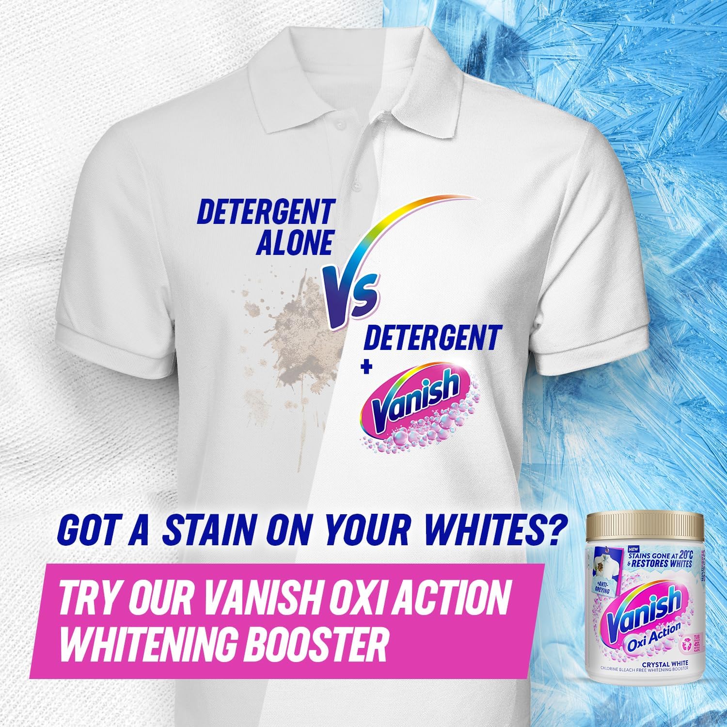 Vanish - Gold Oxi Action Stain Remover and Laundry Booster Powder for Colours 1.5kg 12