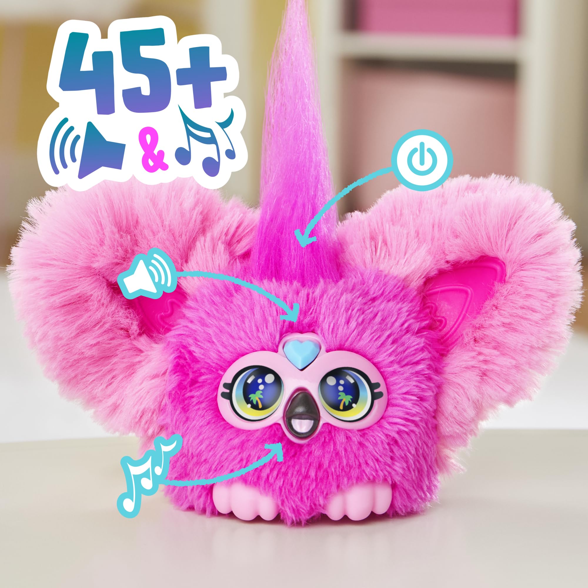 Furby Flo-Flo Flamingo Mini Plush Electronic Toy with Sounds & Music 5
