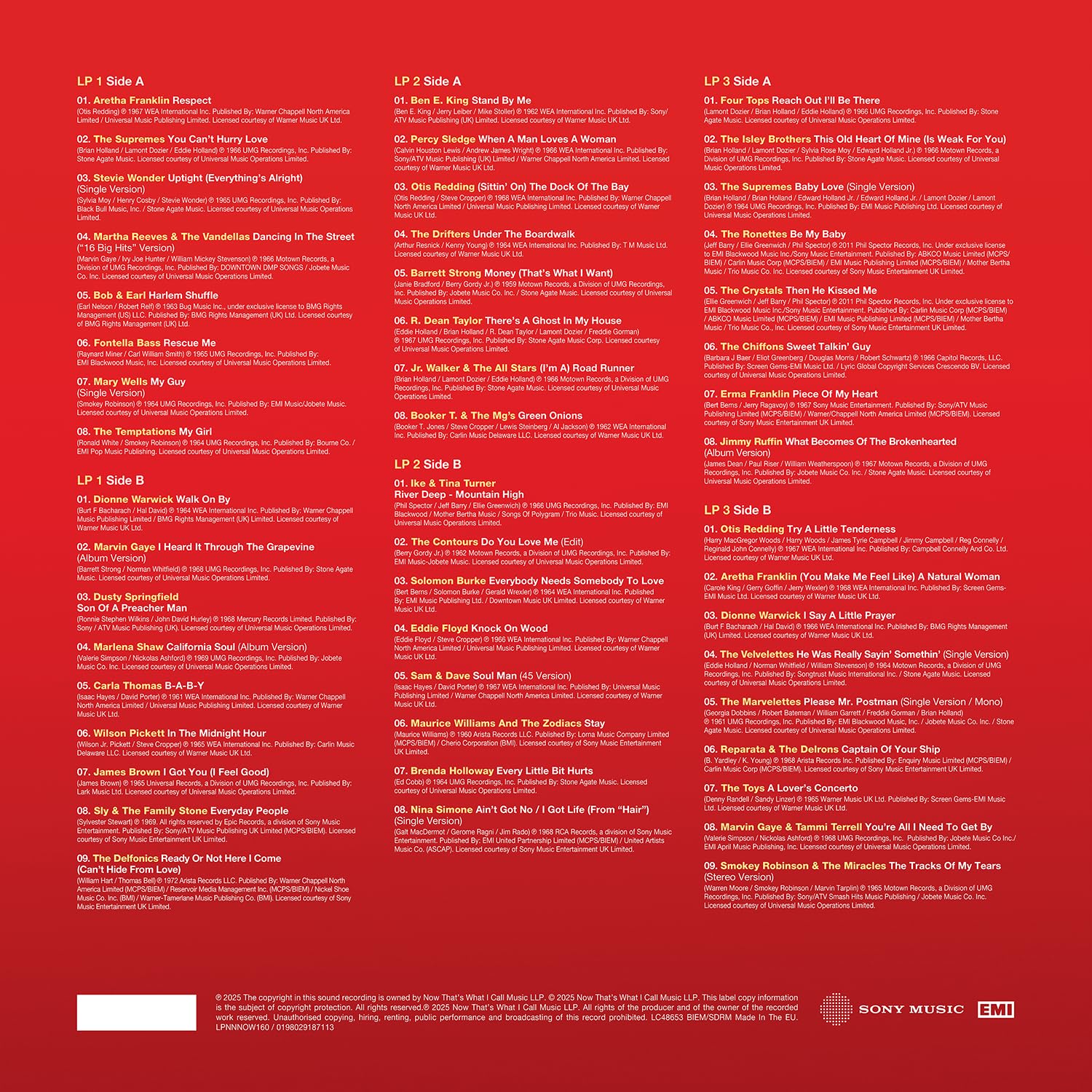 NOW That's What I Call 60s Soul [VINYL] 3LP Compilation