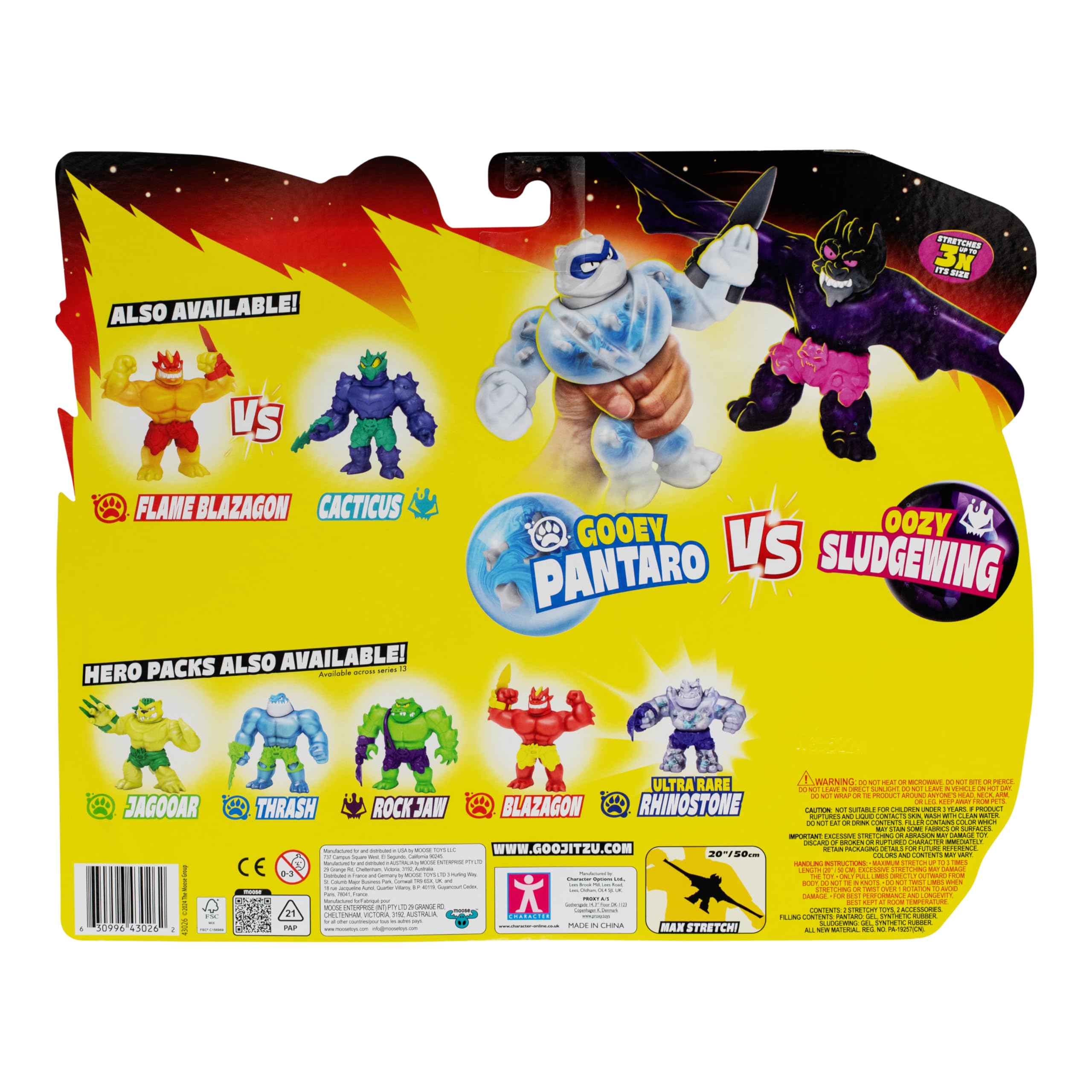 Heroes of Goo Jit Zu Meteor Madness Versus Pack - Pantaro vs Sludgewing | Stretches 3X Size 6