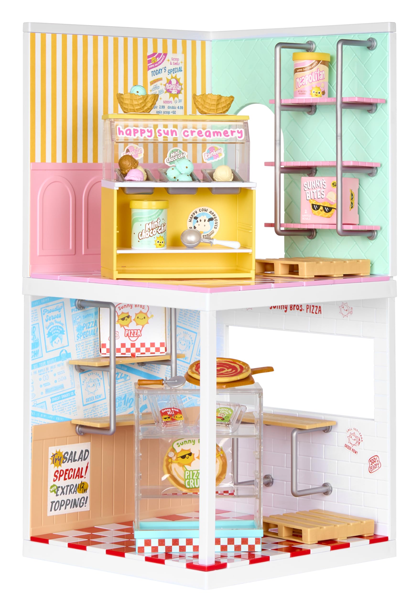 MGA's Miniverse Make It Mini Spaces Ice Cream Shop - Building Set for Kids 3+ 4