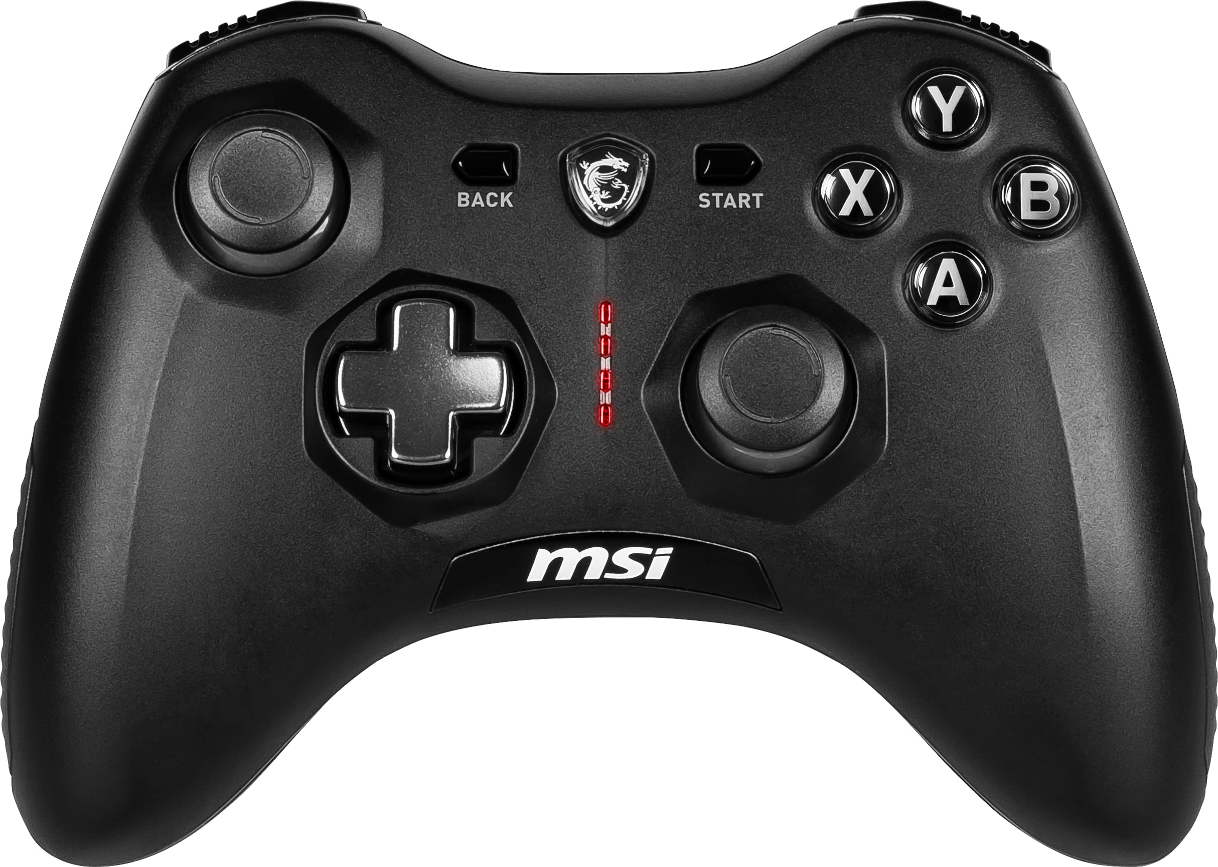 MSI FORCE GC20 V2 Wired Gamepad Controller - Interchangeable D-Pad, Dual Vibration, USB 2.0 for PC & Android
