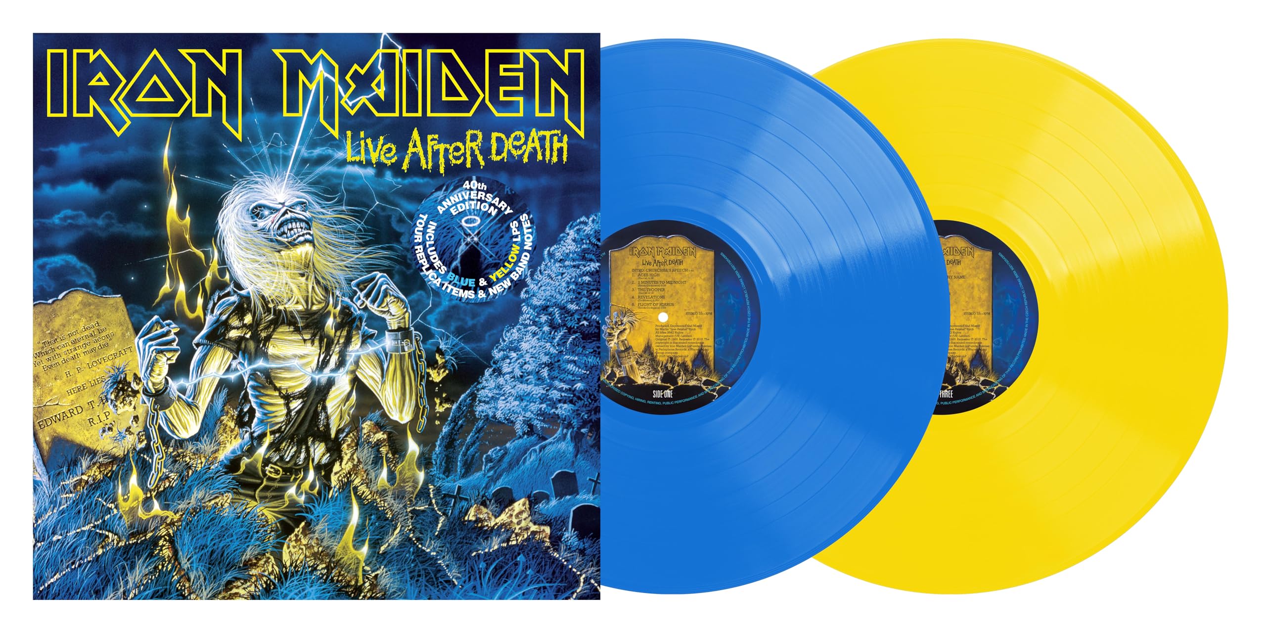 Iron Maiden - Live After Death (40th Anniversary Limited Collector's Edition) [2LP Blue & Yellow Vinyl]