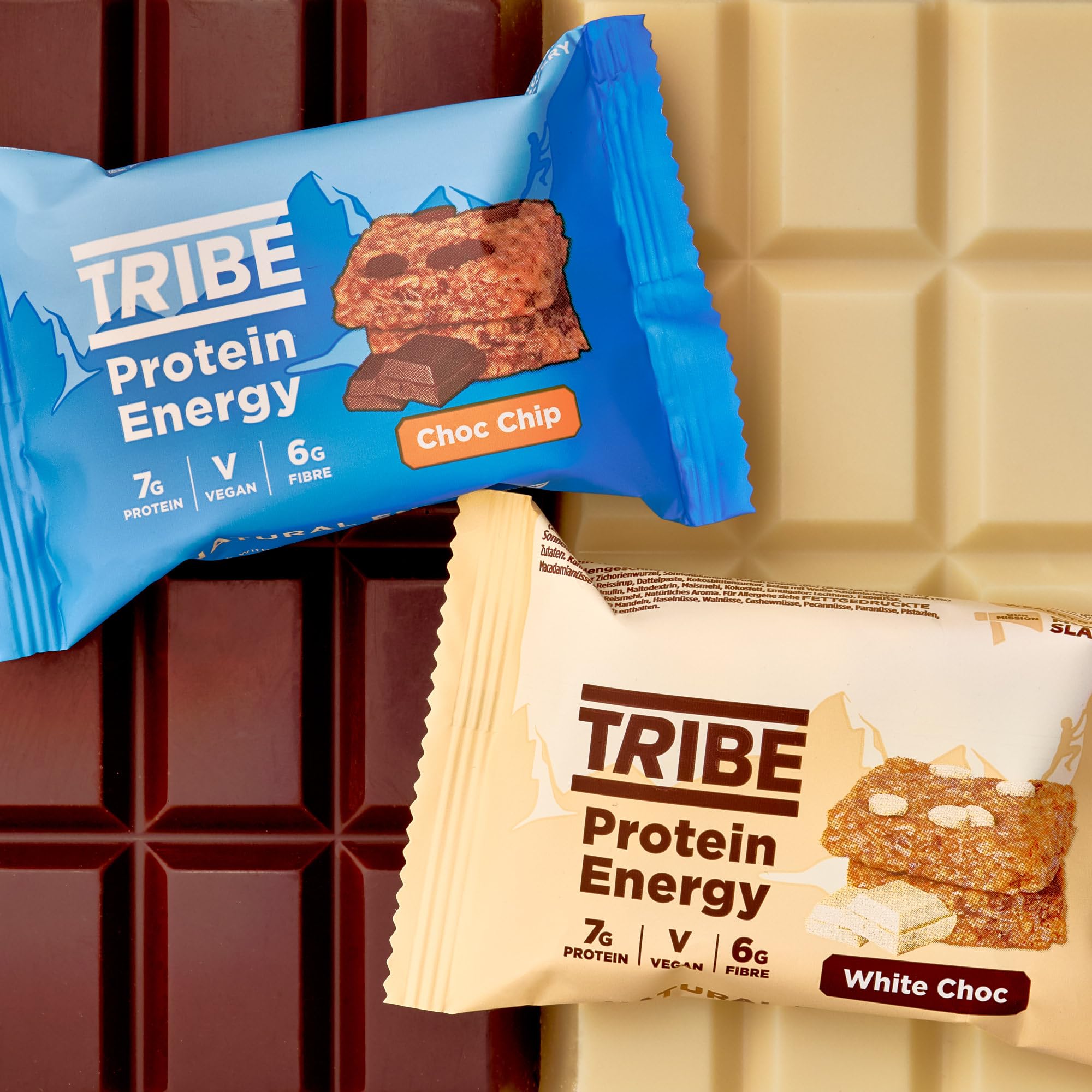 TRIBE Protein Energy Flapjack - Choc Chip - Plant Based, Vegan, High Protein, High Fibre 7