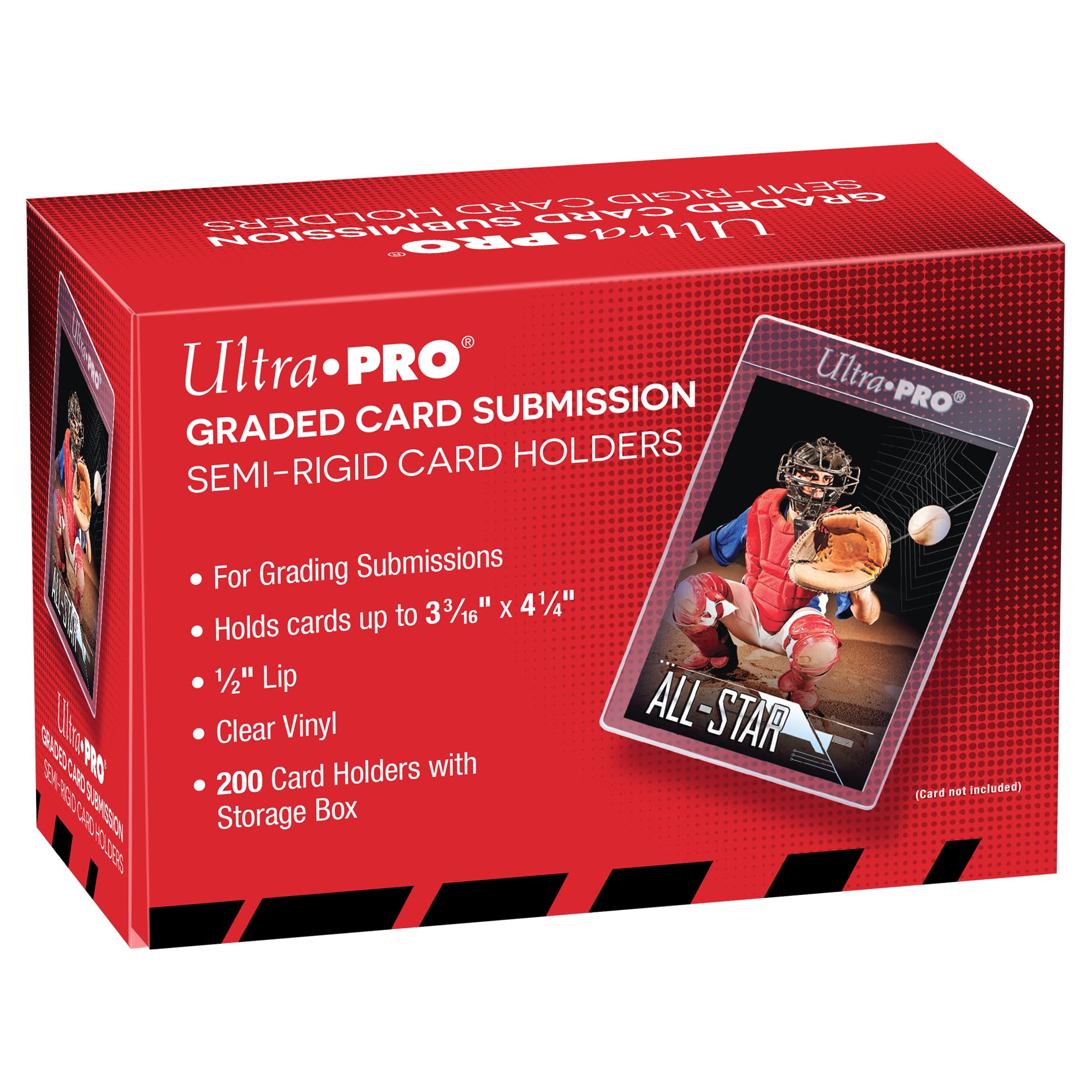 Ultra Pro Semi-Rigid Tall Card Sleeves 200ct - 1/2" Lip for Grading Submissions 3