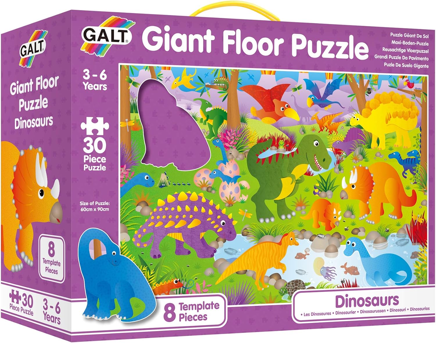 Galt Toys Giant Floor Puzzle - Dinosaurs, 30-Piece Extra Large Educational Puzzle for Kids Ages 3-6