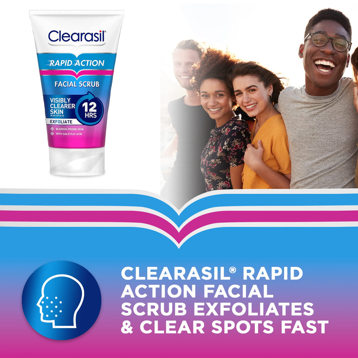 Clearasil Rapid Action Exfoliating Scrub - 2 x 125 ml