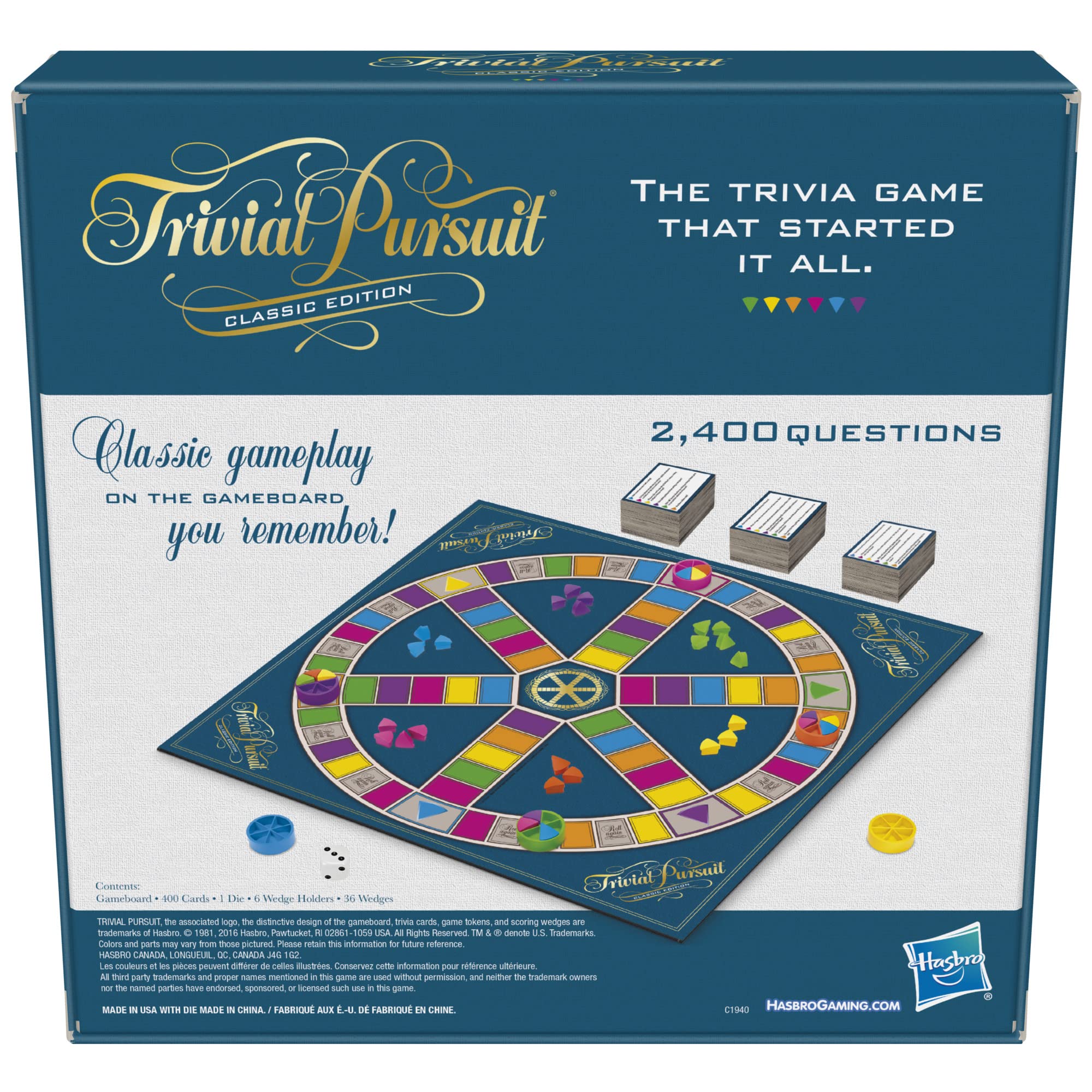 Hasbro Trivial Pursuit Classic Edition Board Game 3