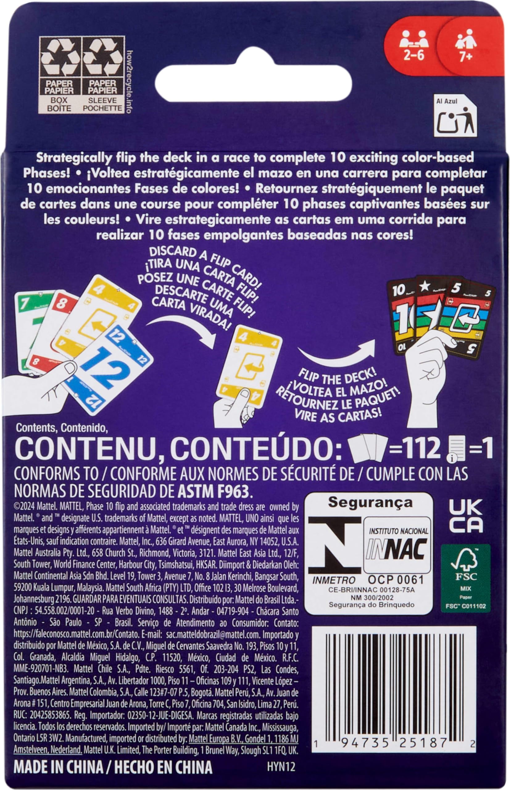 Mattel Games Phase 10 Flip Card Game, Family Card Game with Double-Sided Deck 3