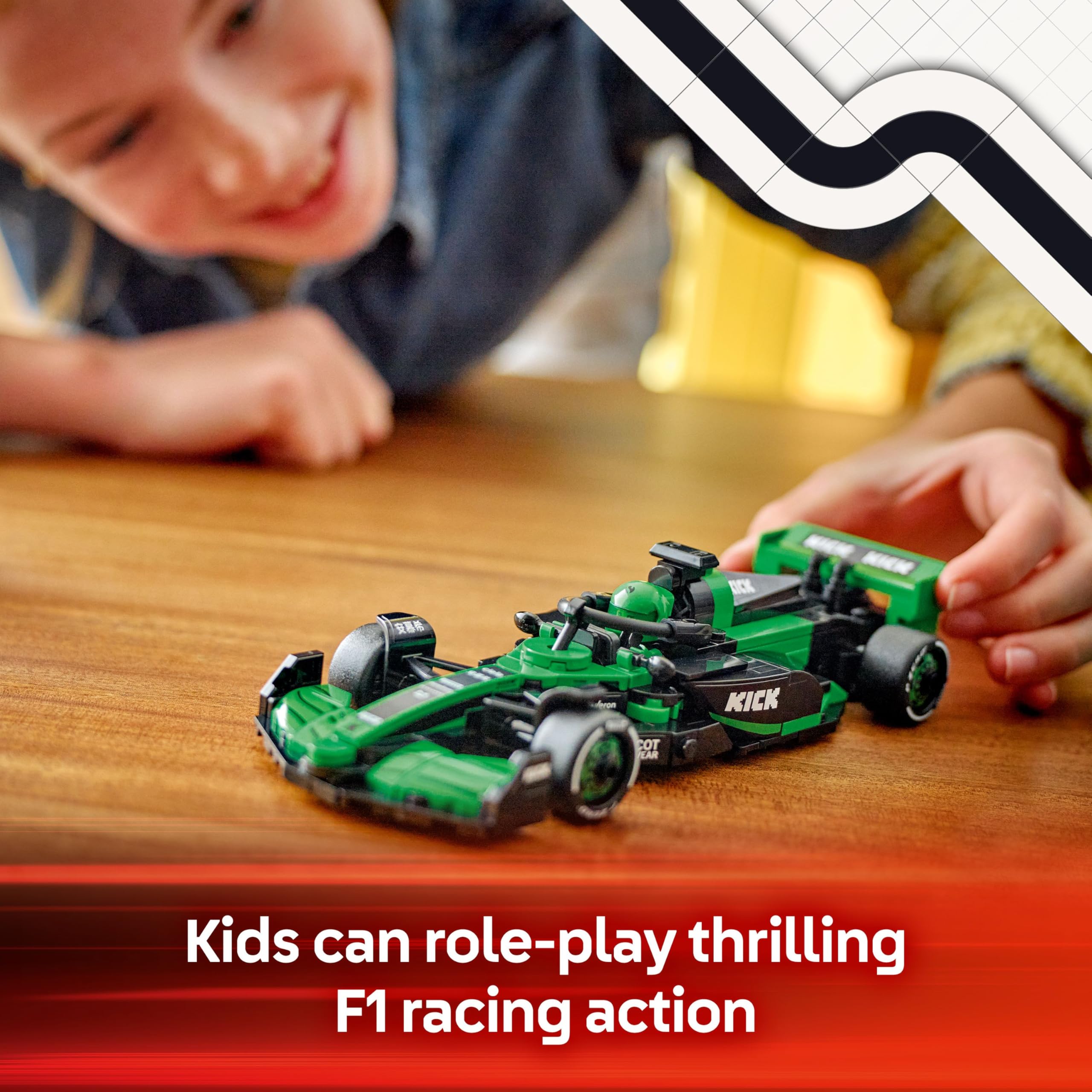 LEGO Speed Champions KICK Sauber F1 Team C44 Race Car Toy - Buildable F1 Model with Driver Minifigure for Ages 10+ 3