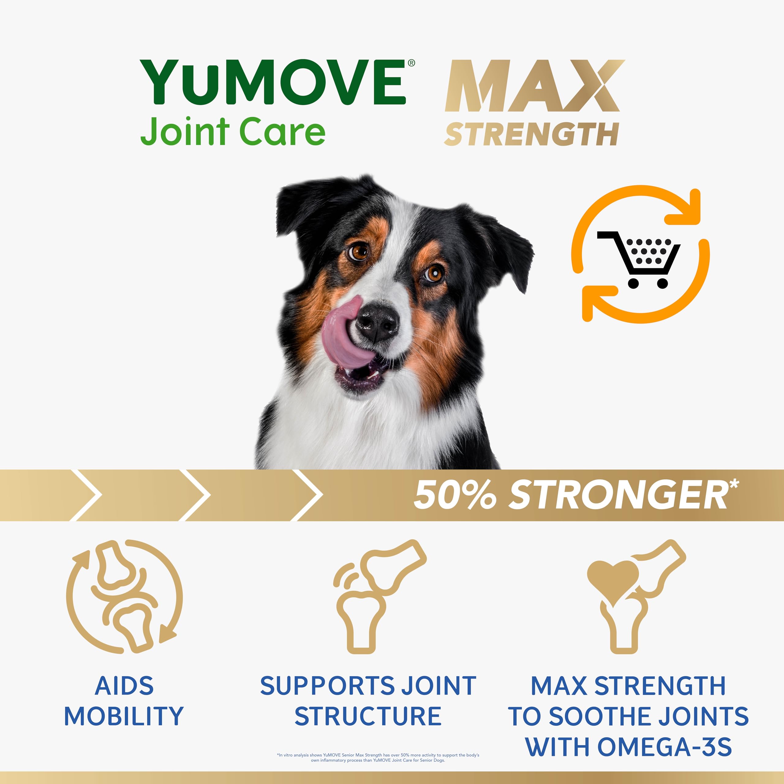 YuMOVE Max Strength Joint Supplement for Senior Dogs - 120 Chews | 50% Stronger Formula 4