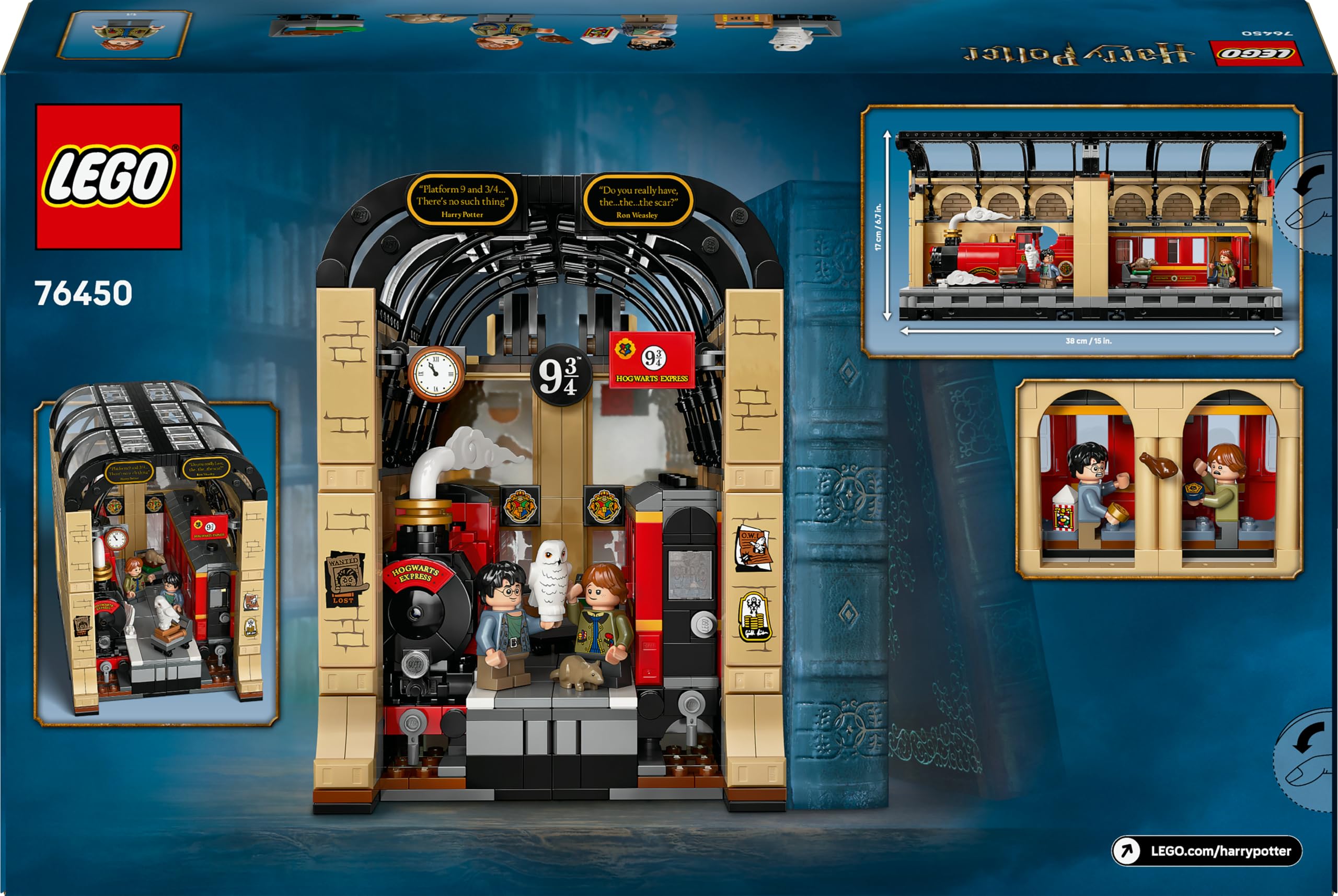 LEGO Harry Potter Book Nook: Hogwarts Express Set with Train Toy & 4 Minifigures - 10+ 10