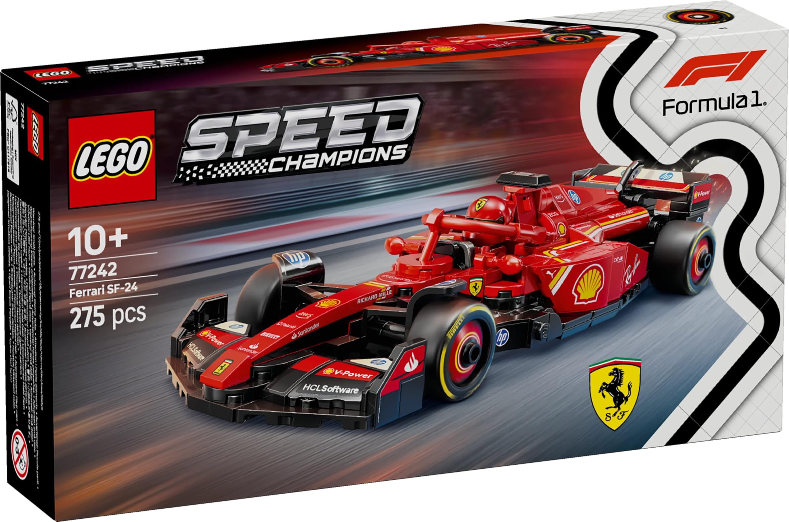 LEGO Speed Champions Ferrari SF-24 F1 Race Car Toy with Driver Minifigure - Building Set for Ages 10+ 3