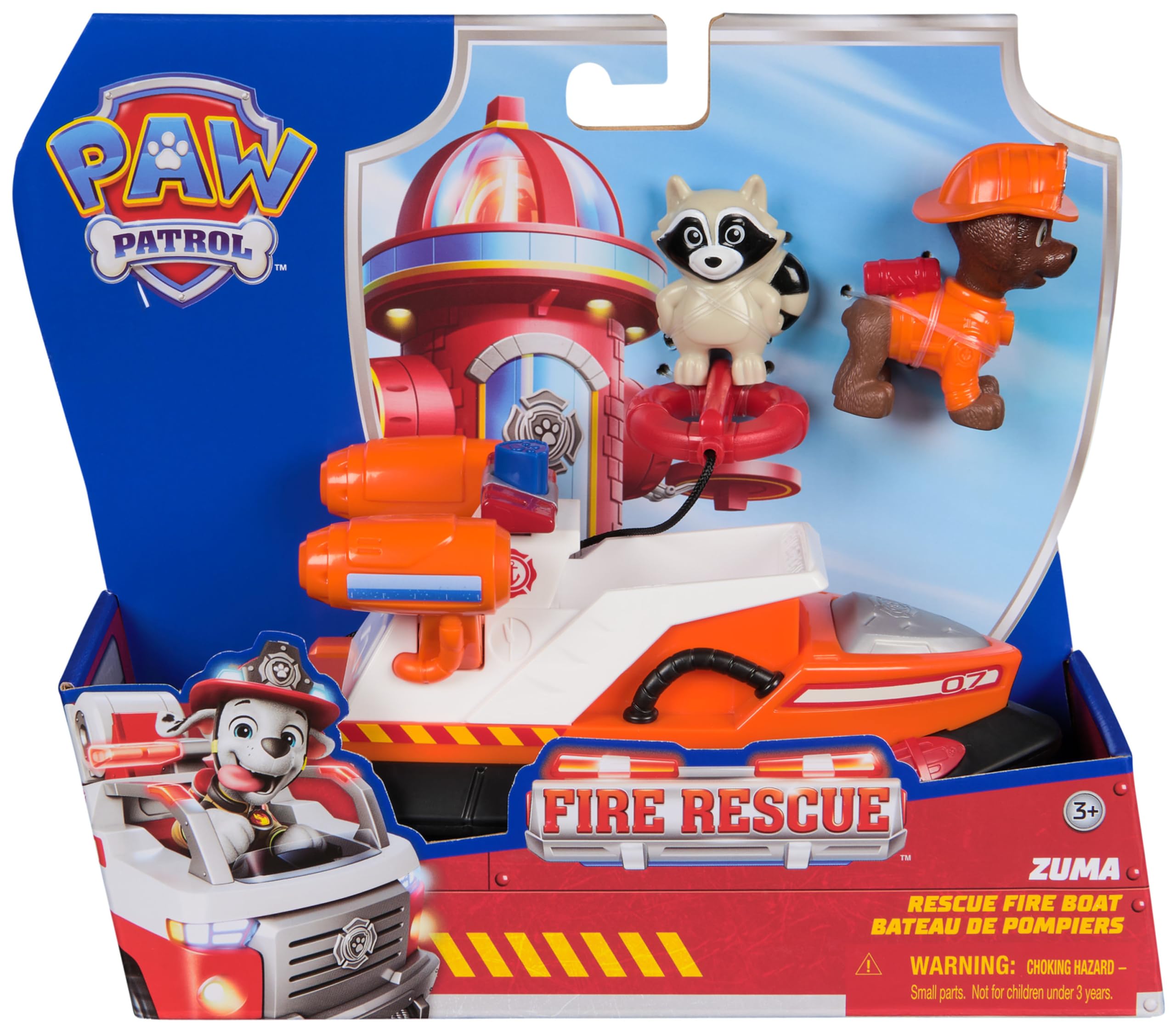 Paw Patrol Zuma Rescue Fire Boat with Action Figure & Launching Lifesaver - Kids Toy Playset for Ages 3 and Up 6