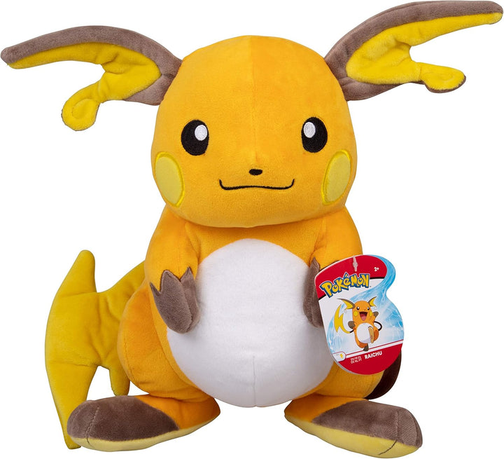 Pokémon Plush - Raichu 30 cm - Soft & Cuddly Stuffed Animal for Kids 0-12 Years