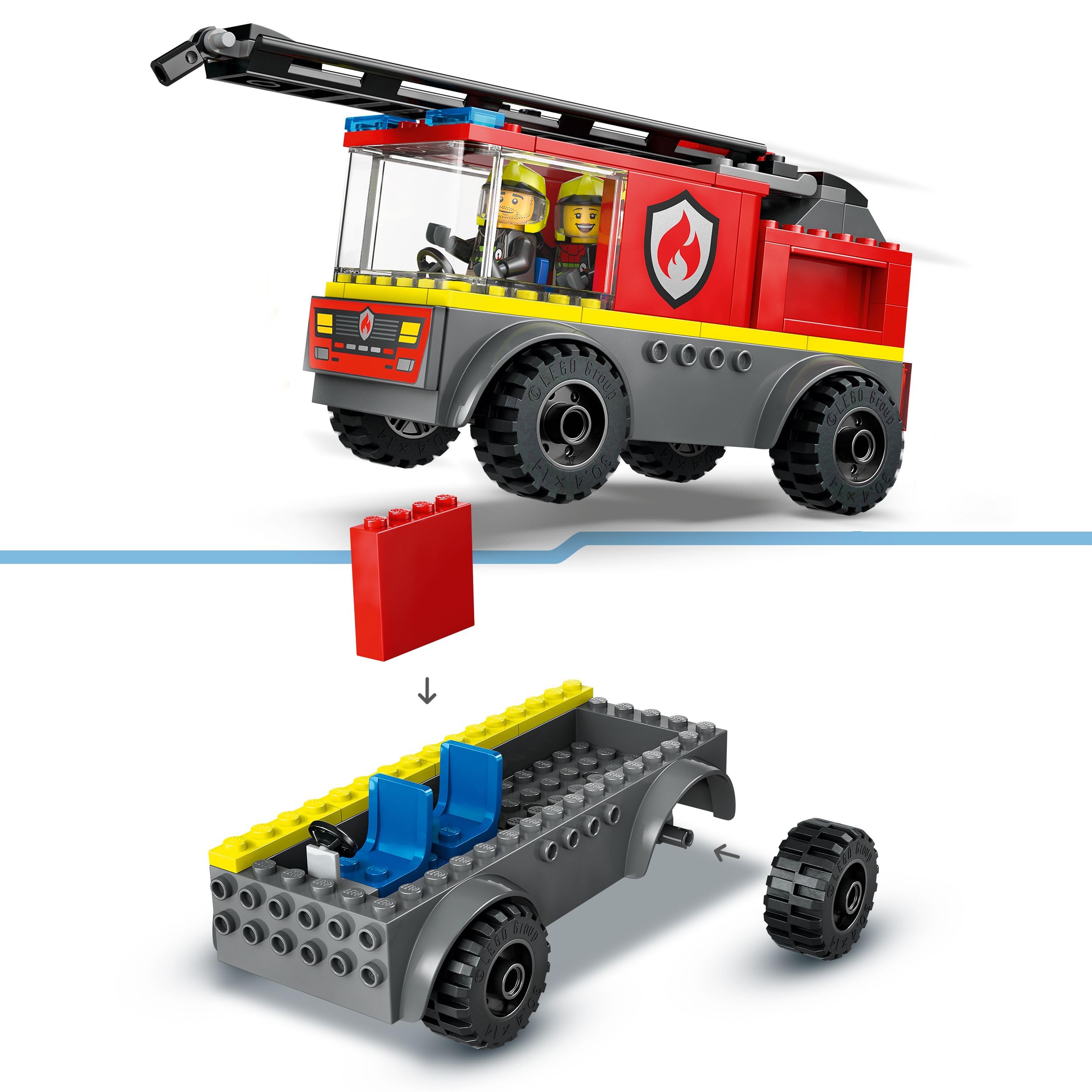 LEGO City Fire Engine with Ladder Toy - Building Set for Kids Aged 4+ 3