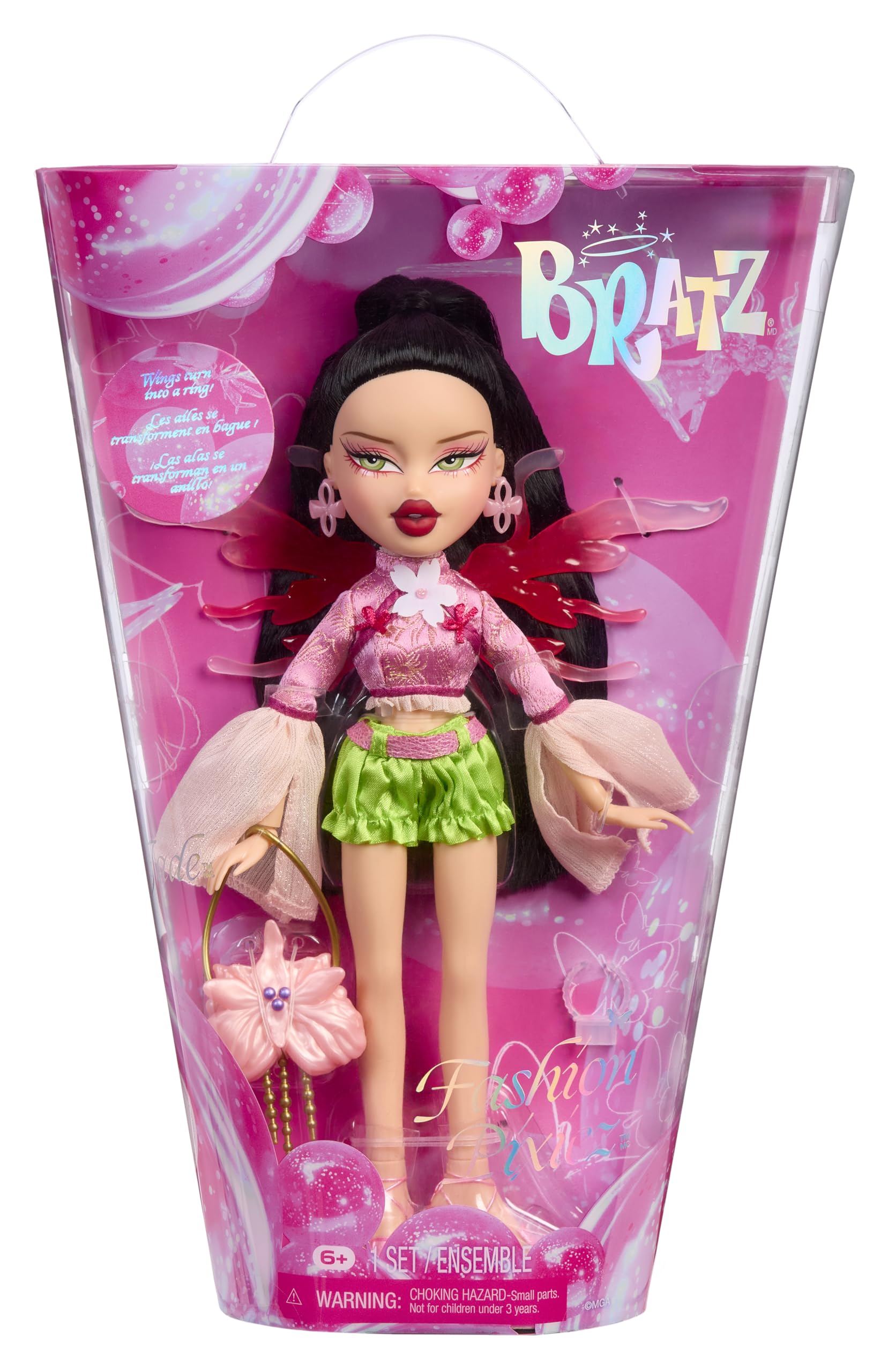 Bratz Fashion Pixiez Jade - Collectible Fantasy Doll with Real Fashions and Accessories