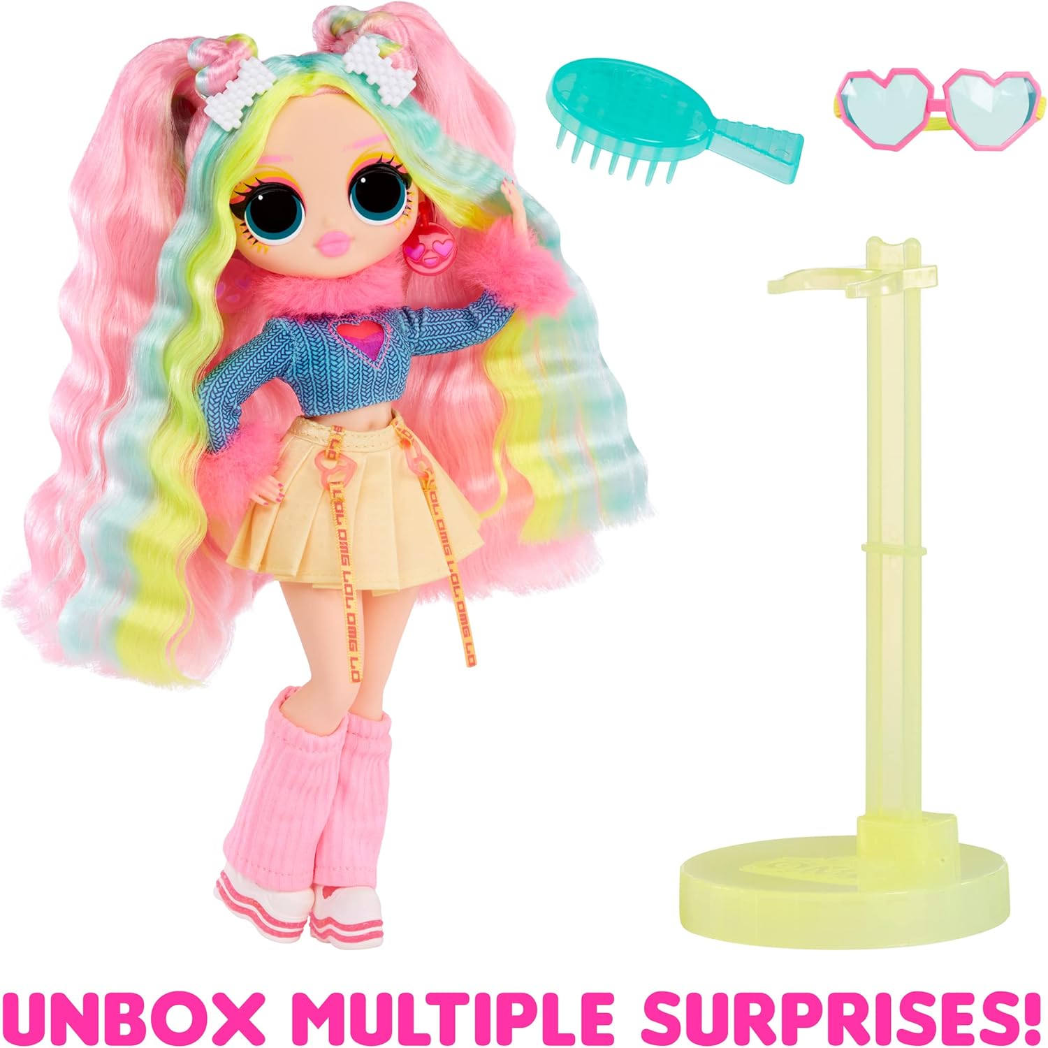 LOL Surprise OMG Sunshine Makeover Fashion Doll - Bubblegum DJ - Color Change Playset 4