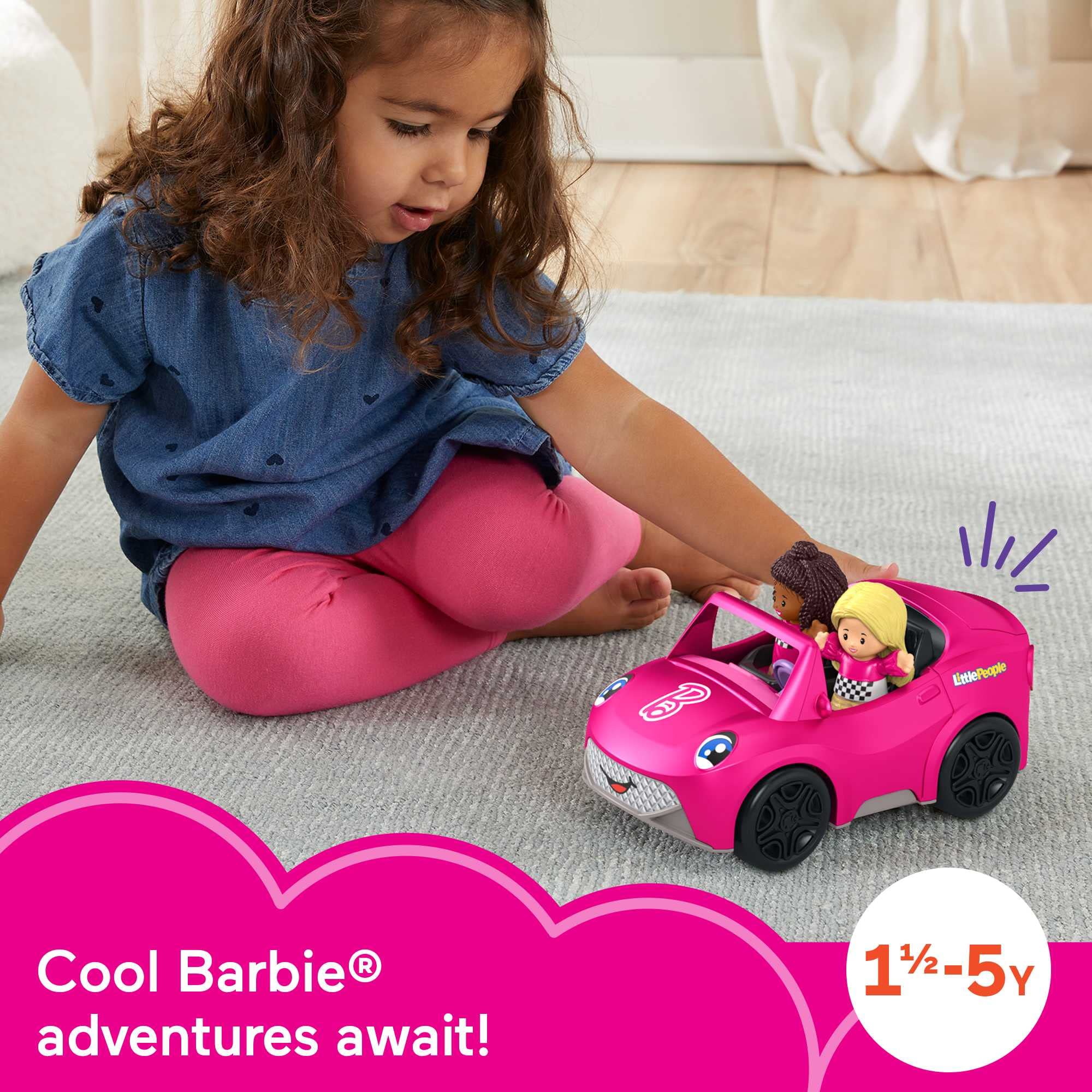 Barbie HJN53 Convertible Playset - Musical Push-Along Vehicle with Figures for Toddlers 7