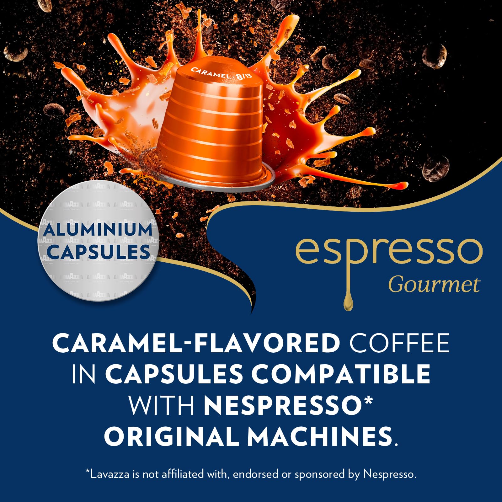 Lavazza Espresso Gourmet Caramel - Nespresso Compatible Aluminum Capsules 7